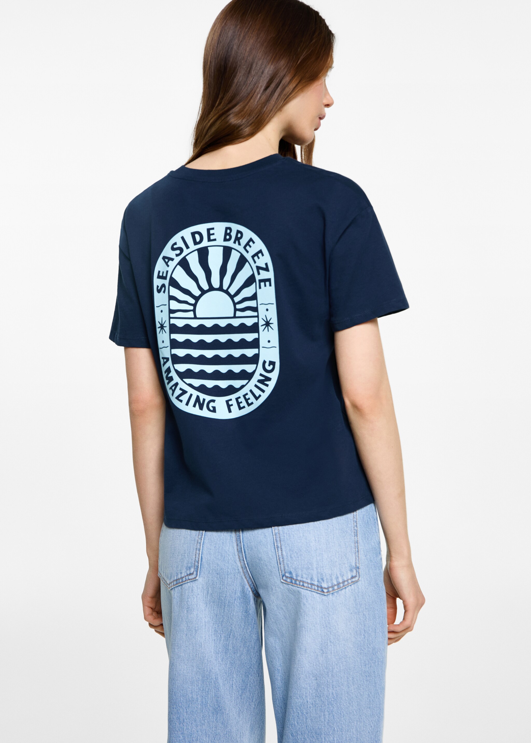 Camiseta dibujo estampado - Reverso del artículo