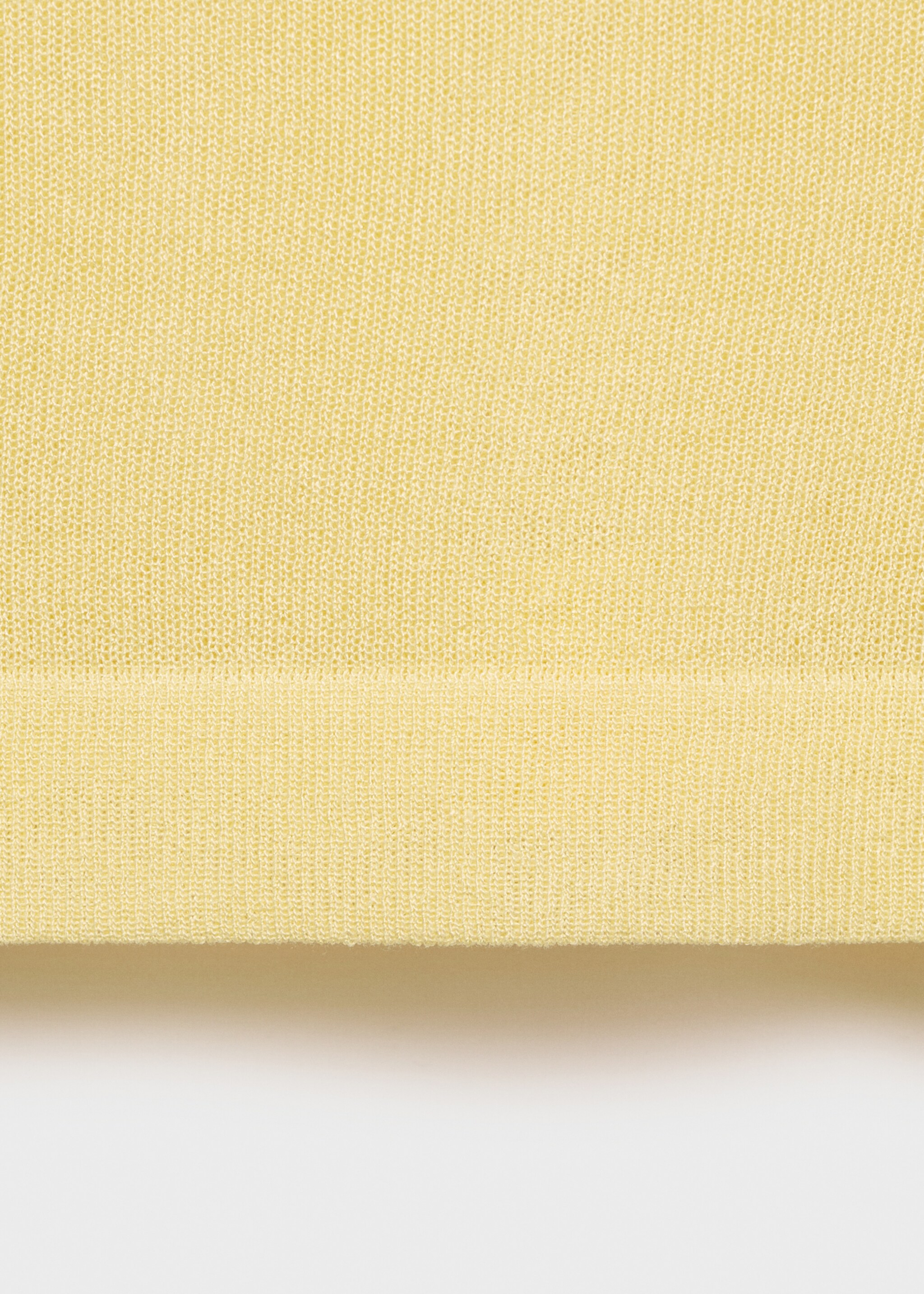 Sleeveless knitted top - Details of the article 0, Yellow. Ref: 87024791-00.
