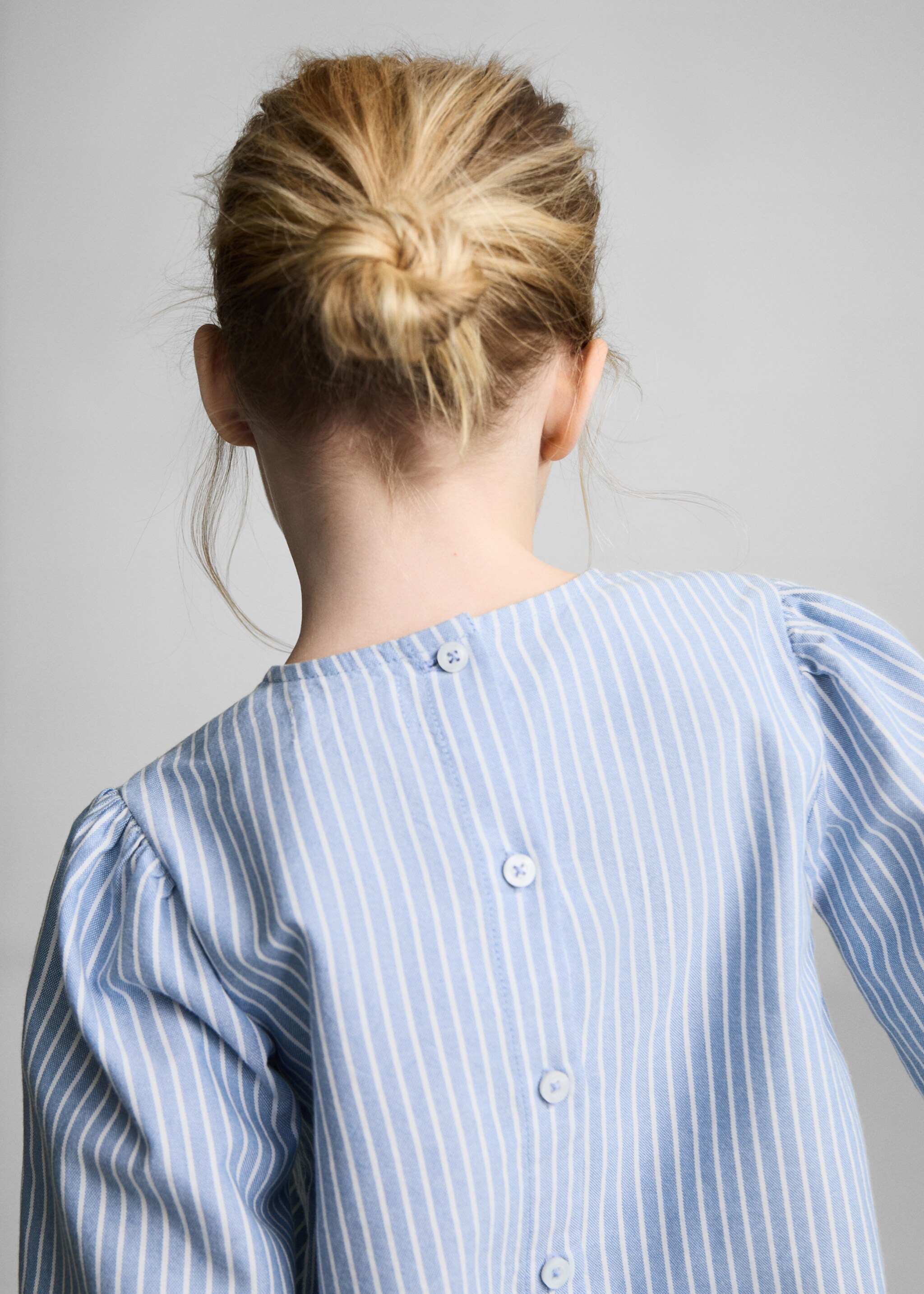 Striped cotton blouse - Reverse of the article