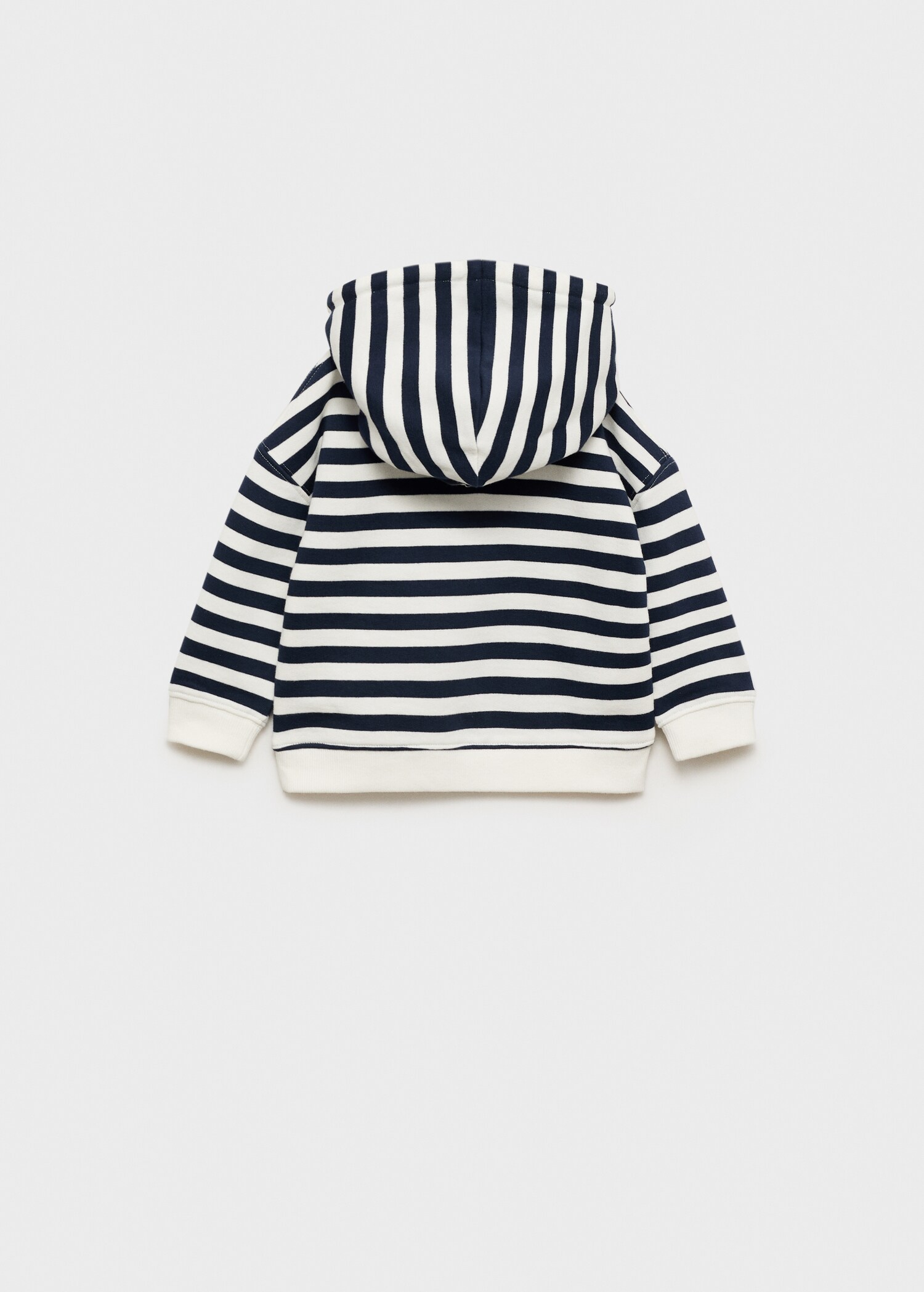 Sweat-shirt rayures capuche - Verso de l’article