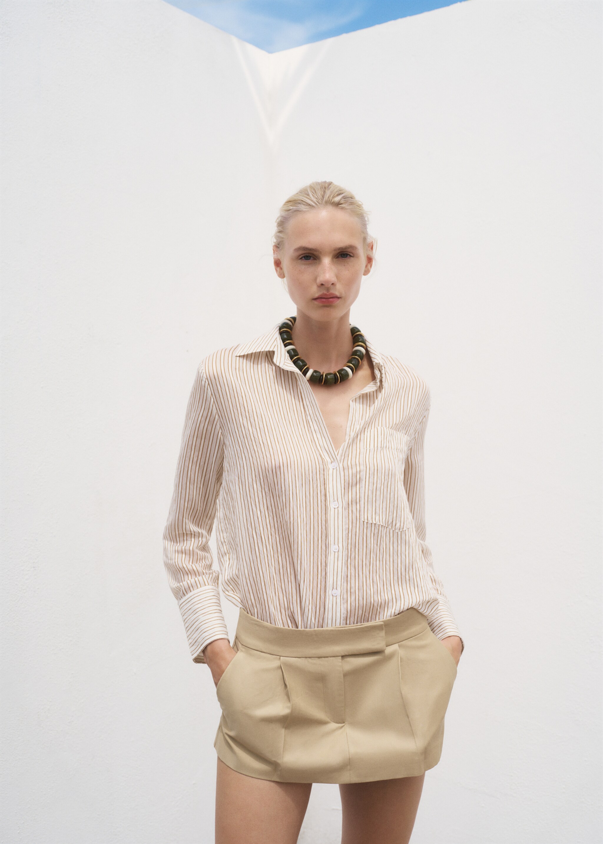 Semi-transparent striped shirt - Medium plane