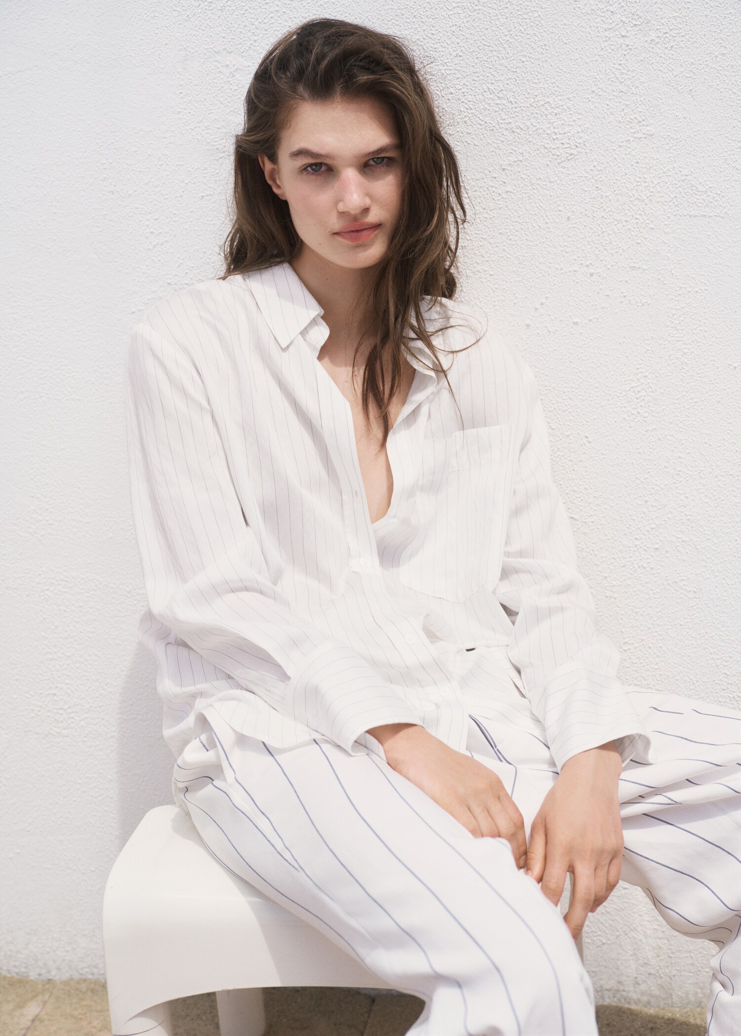 Semi-transparent striped shirt - Details of the article 2
