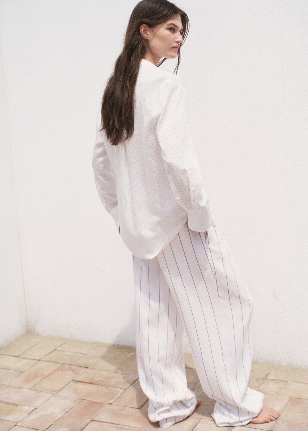 Semi-transparent striped shirt - image 3