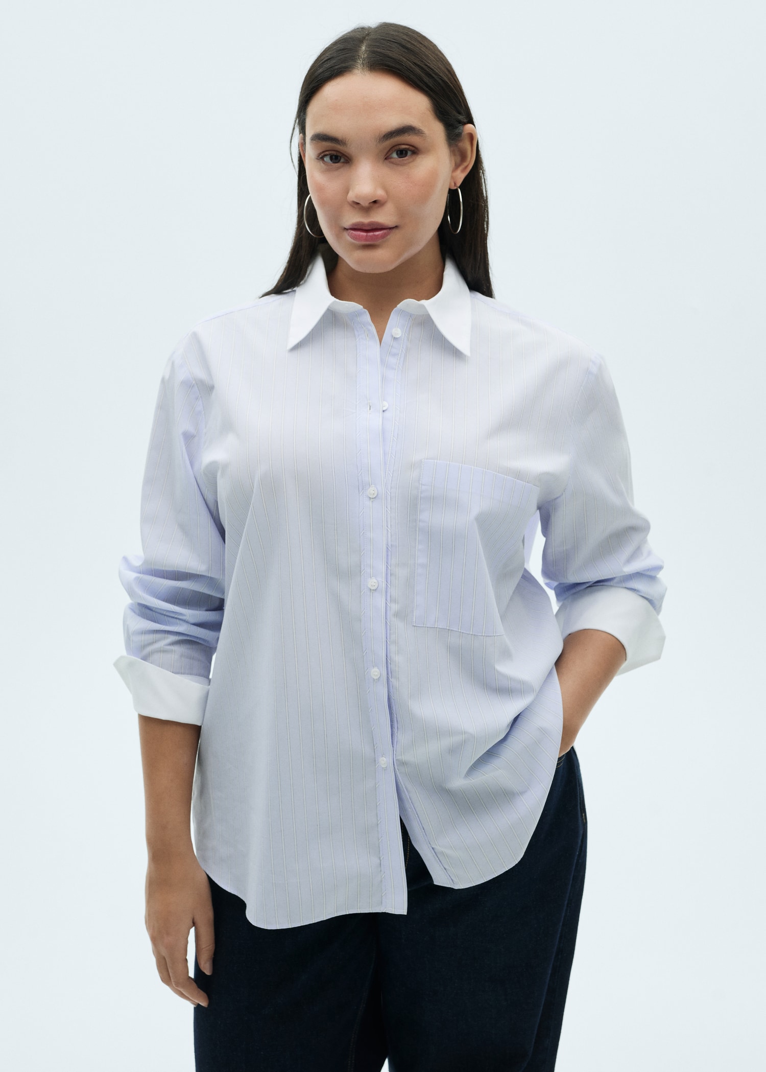 Camisa combinada mezcla algodón - Detalle del artículo 5