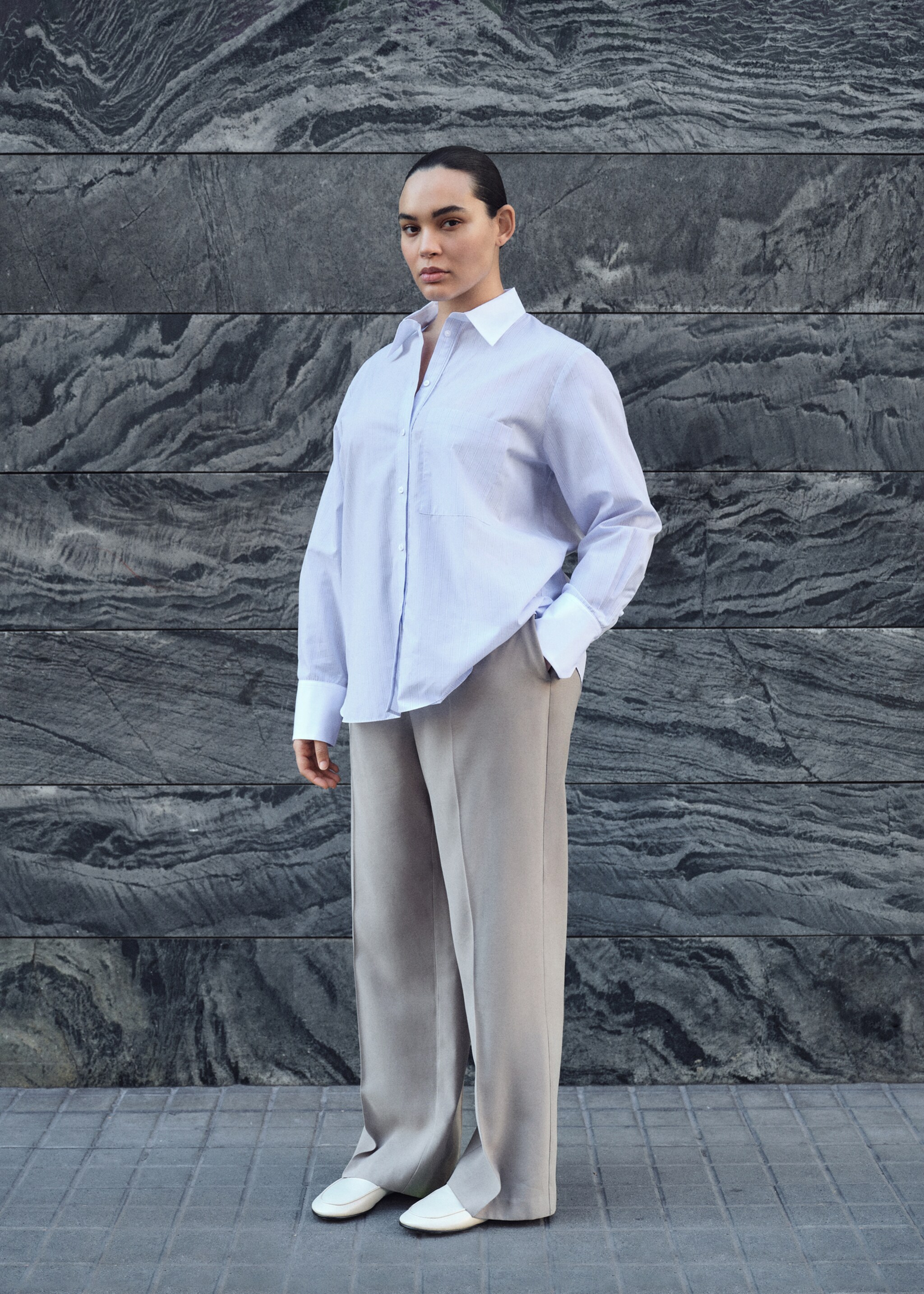 Camisa combinada mezcla algodón - Detalle del artículo 7