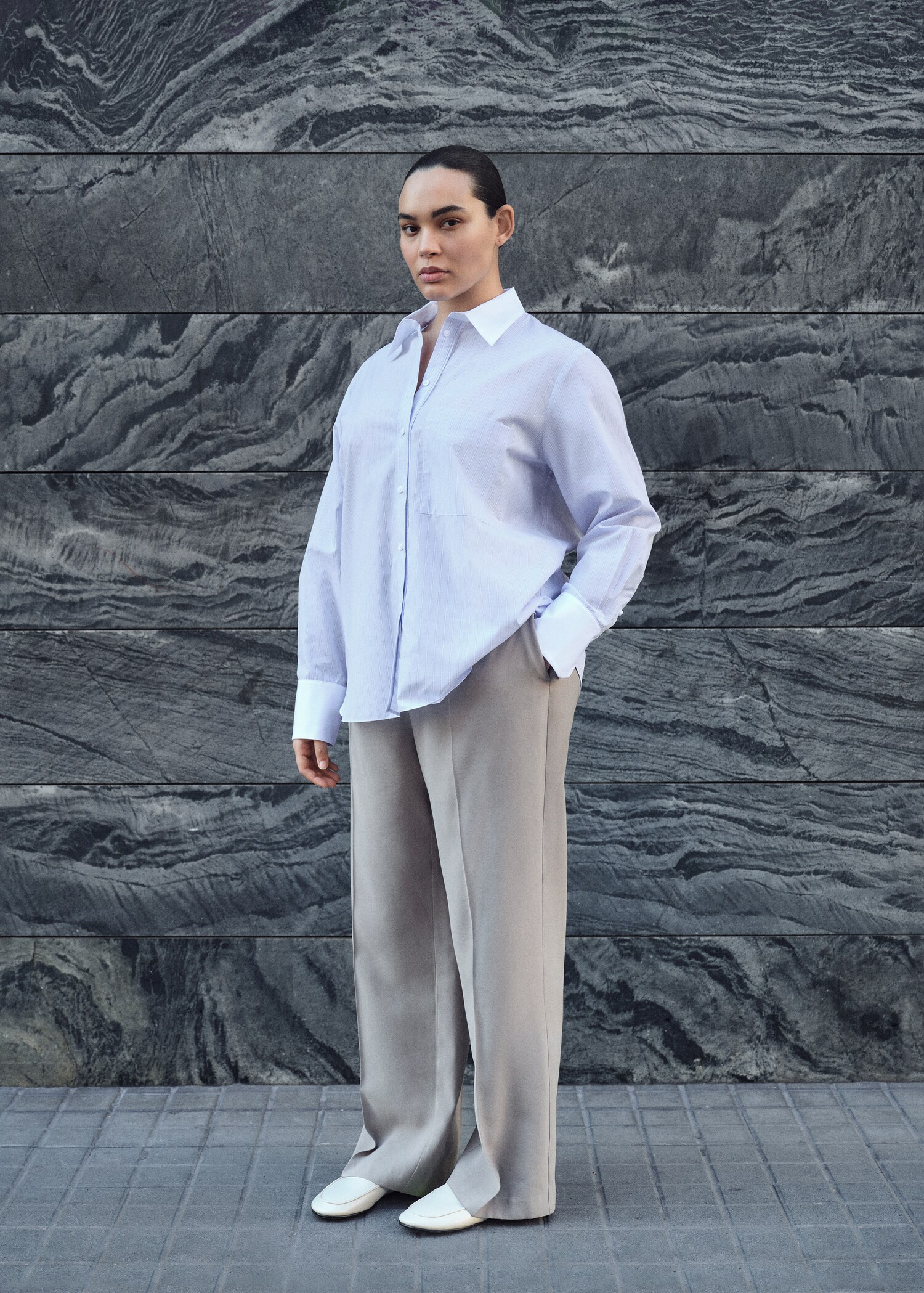 Camisa combinada mezcla algodón - Detalle del artículo 7