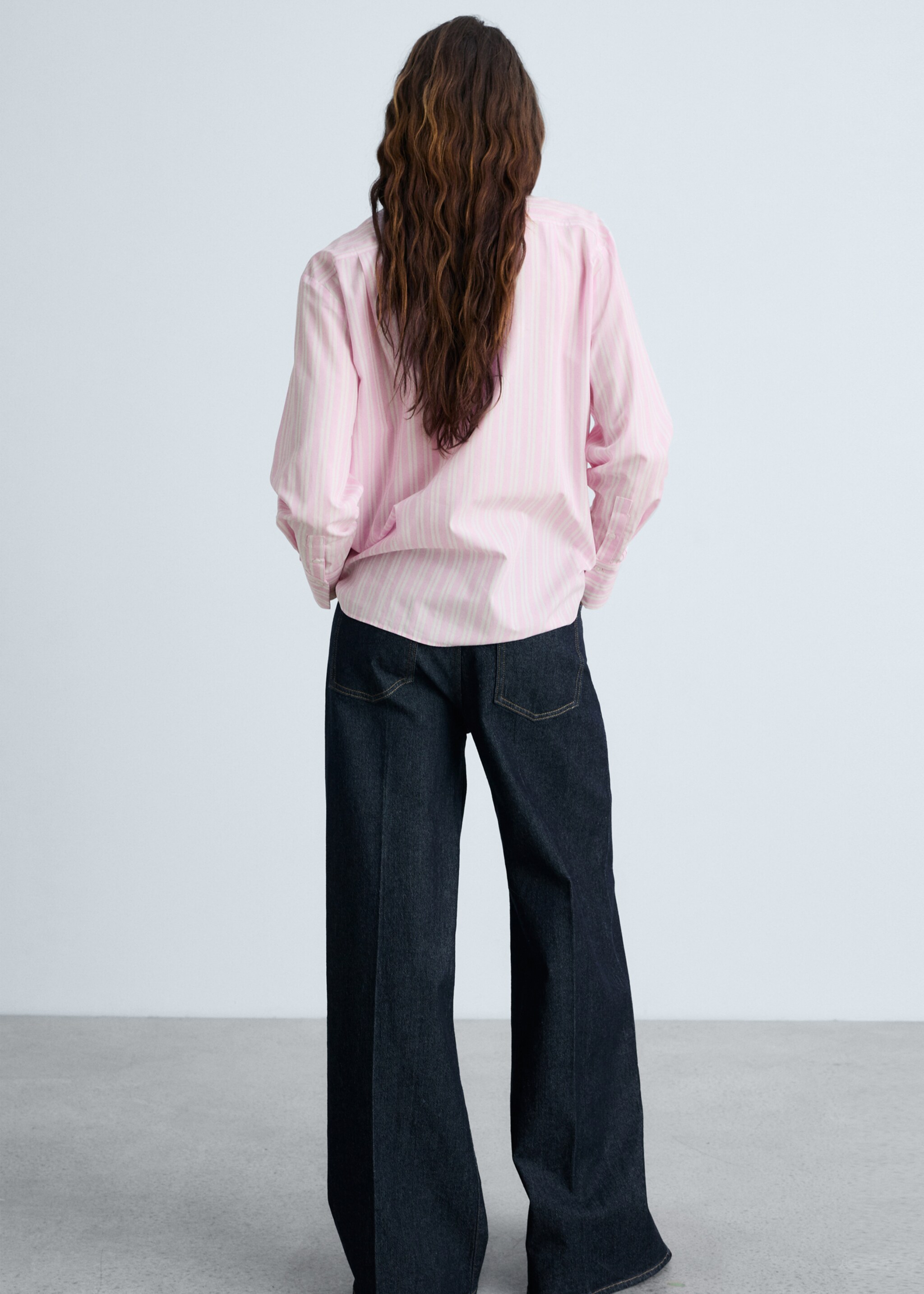 Striped straight shirt - Reverse of the article