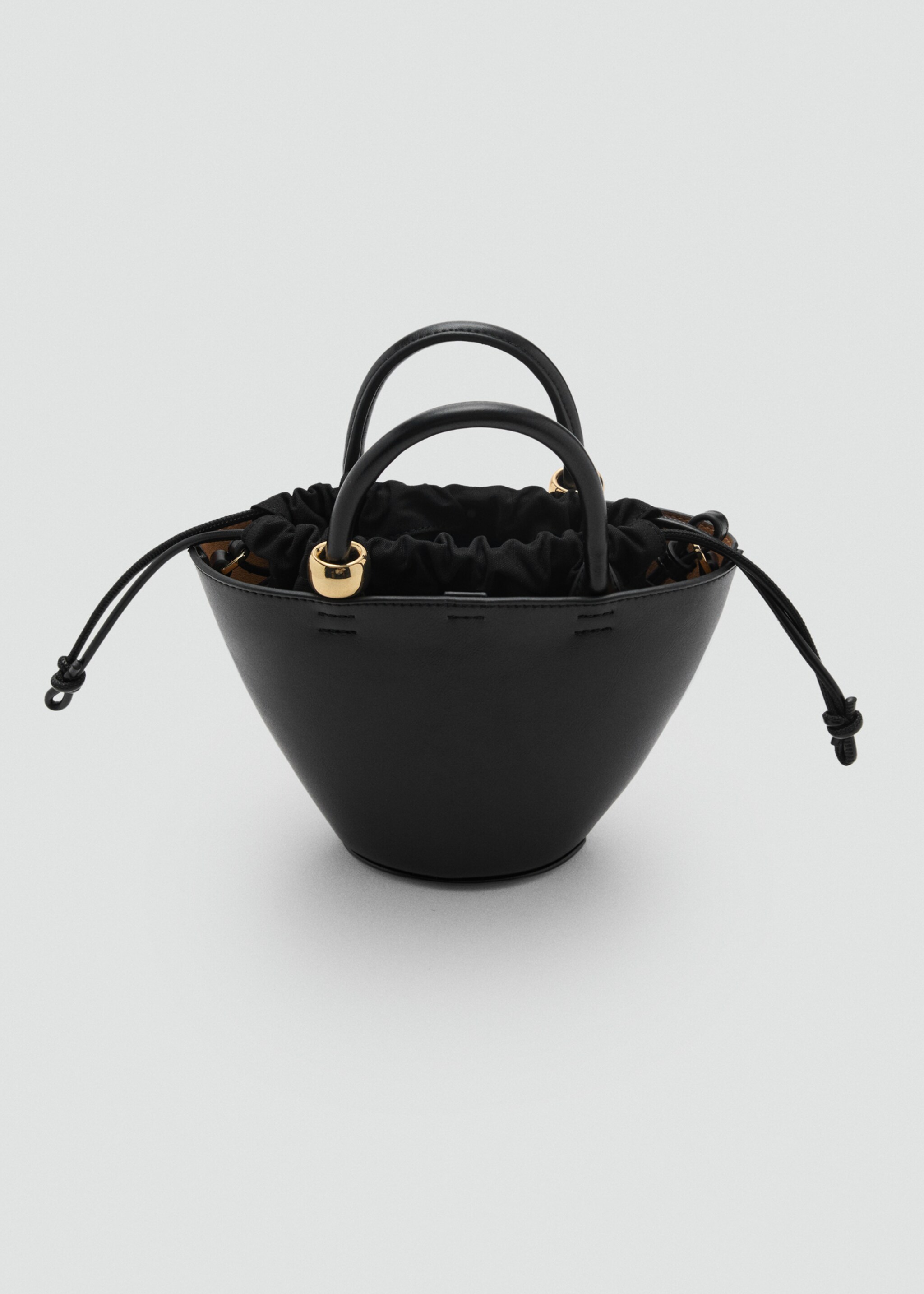 Mini shopper bag with metallic detail - Details of the article 3