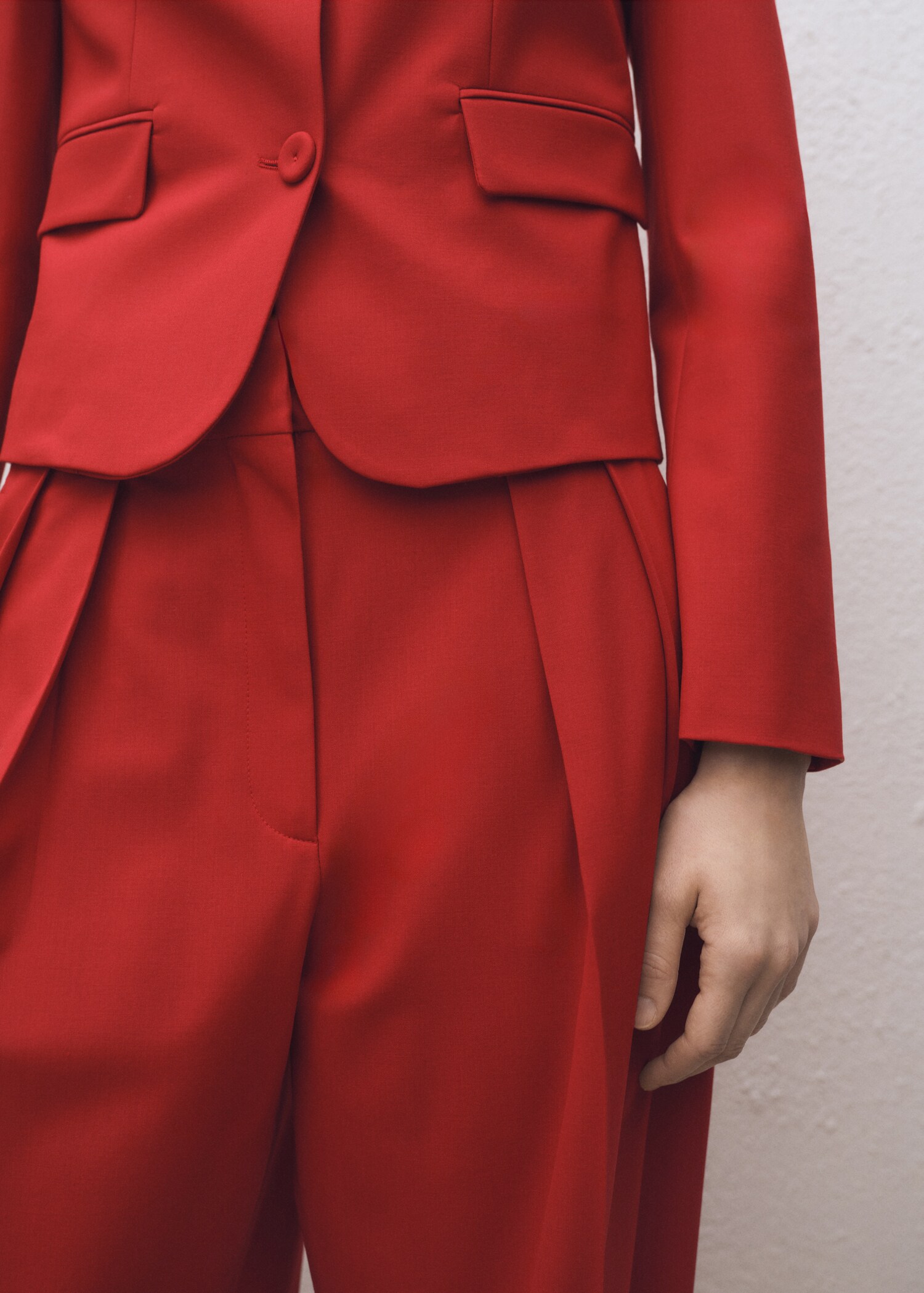 Wide-leg wool-blend suit trousers - Details of the article 6