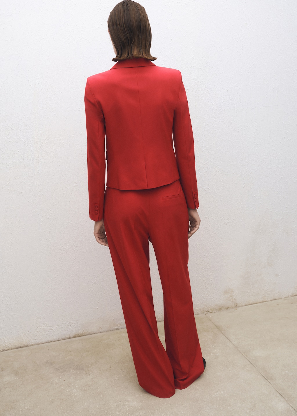 Wide leg wool-blend suit pants - image 3