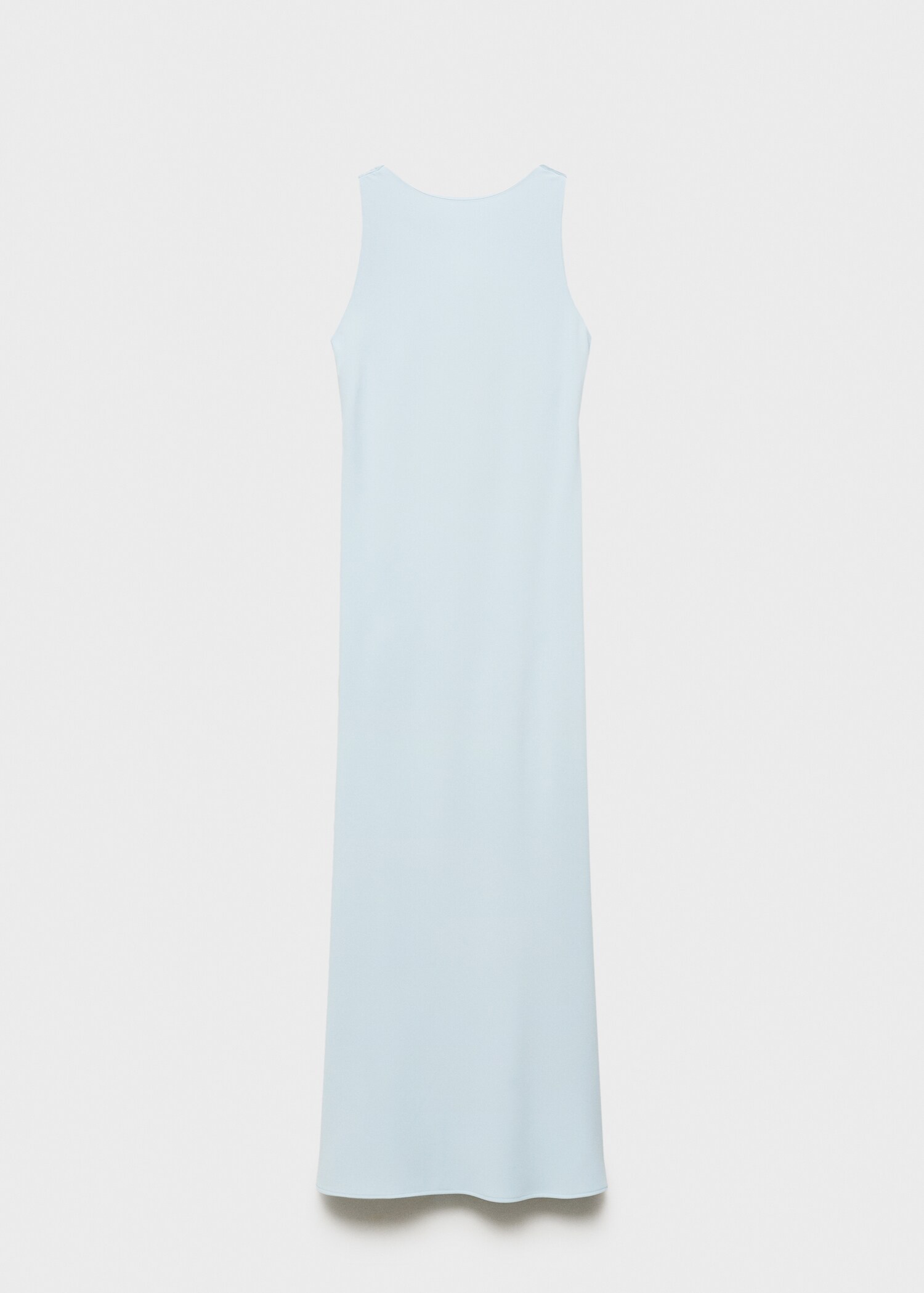 Sırtı drape saten elbise - Modelsiz ürün