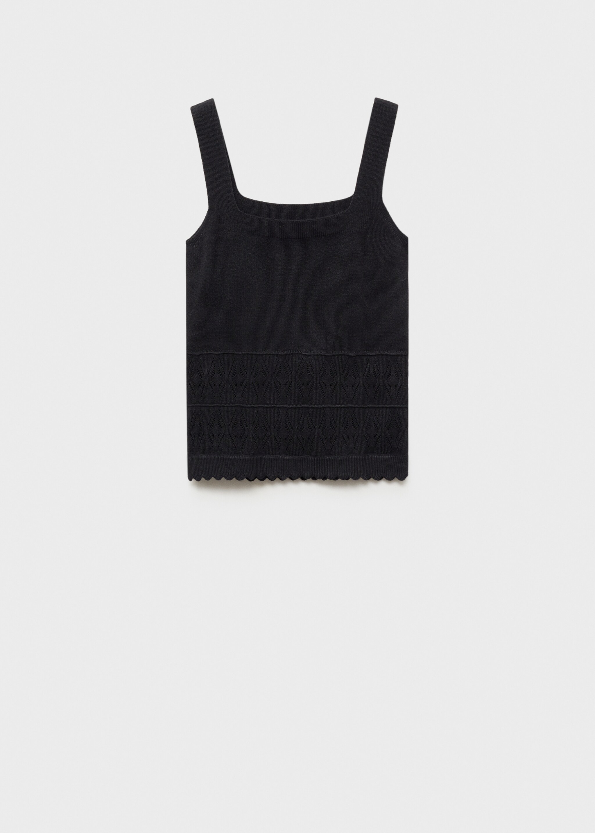 Openwork details knit top - Article without model