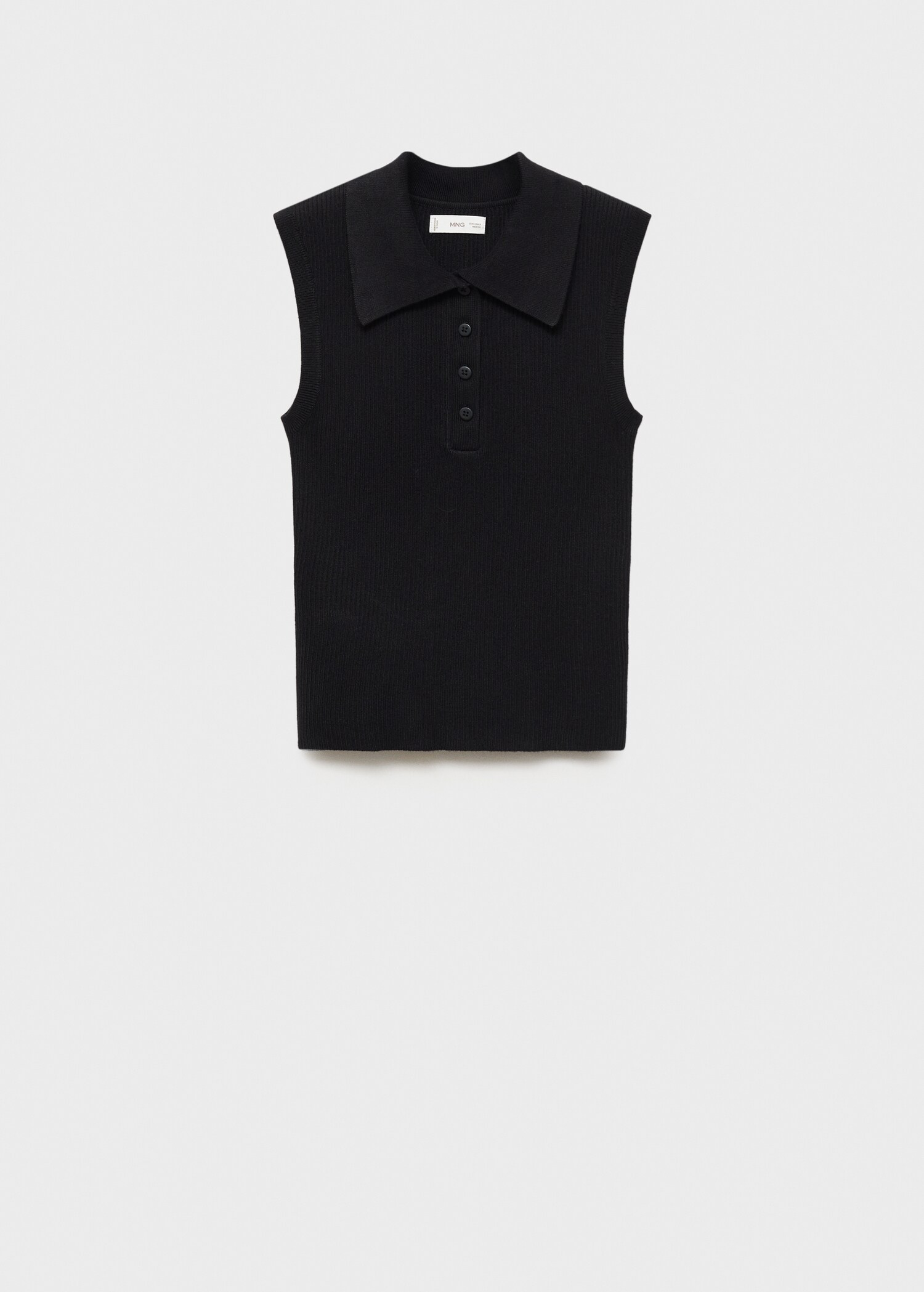 Polo-neck knitted top - Article without model