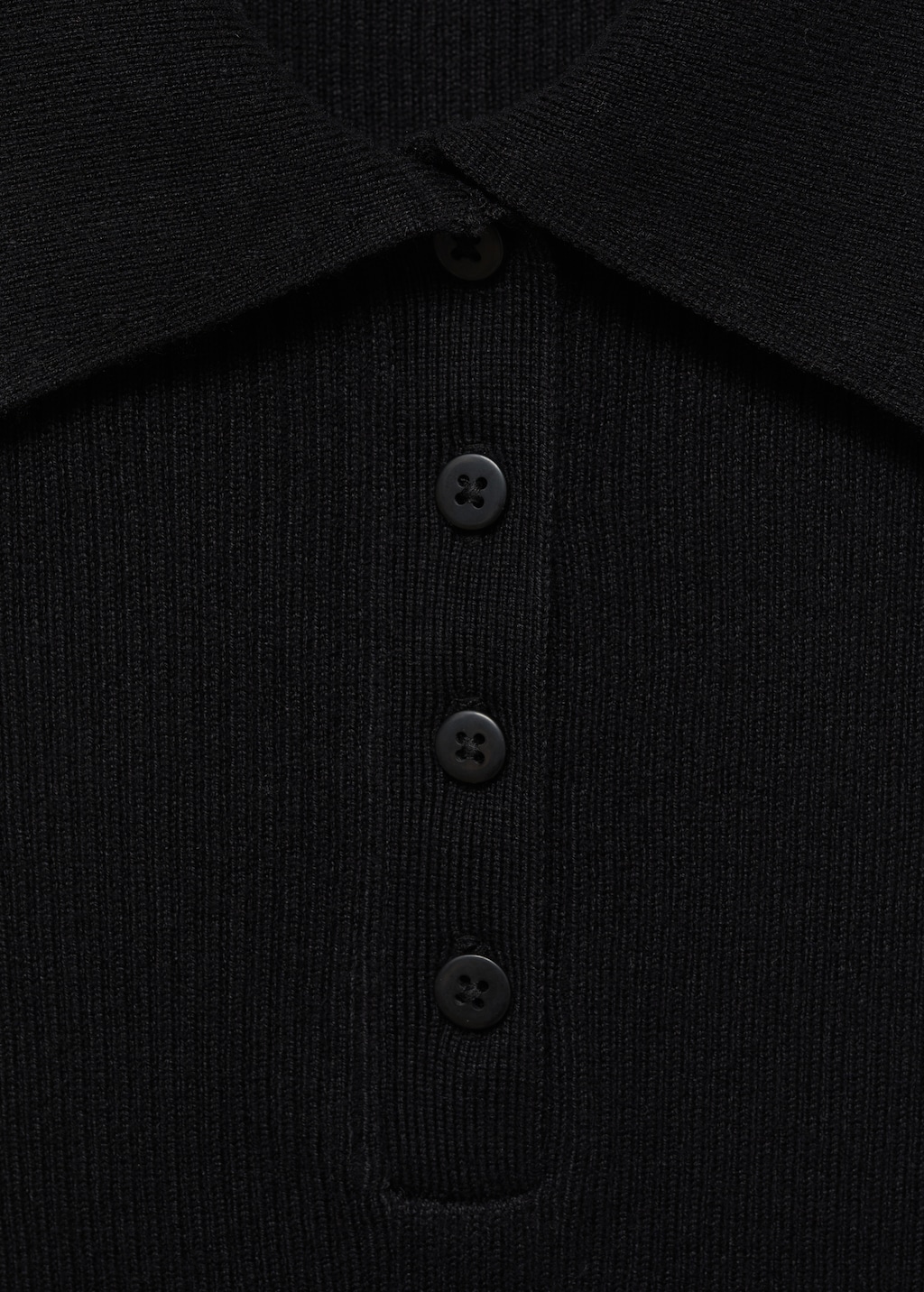 Polo-neck knitted top