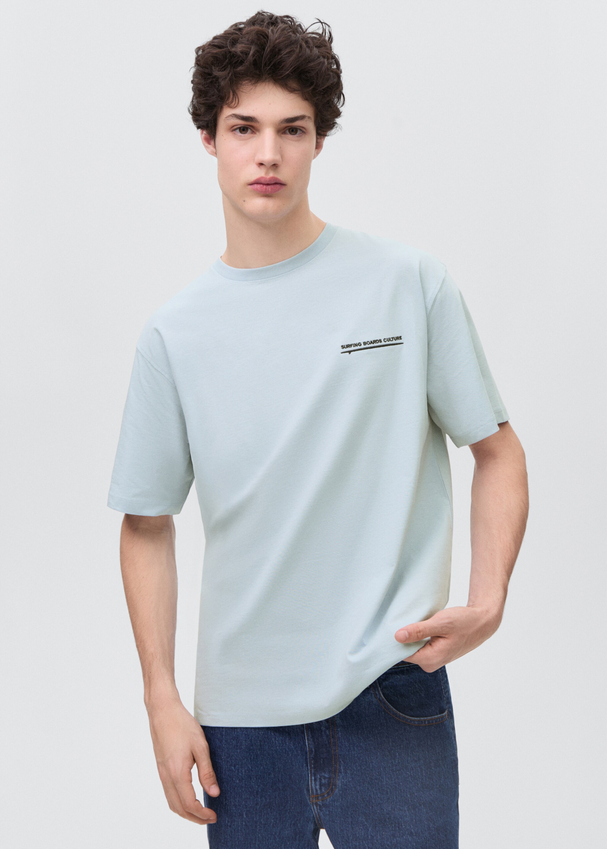 T-shirt coton imprimé - Plan moyen