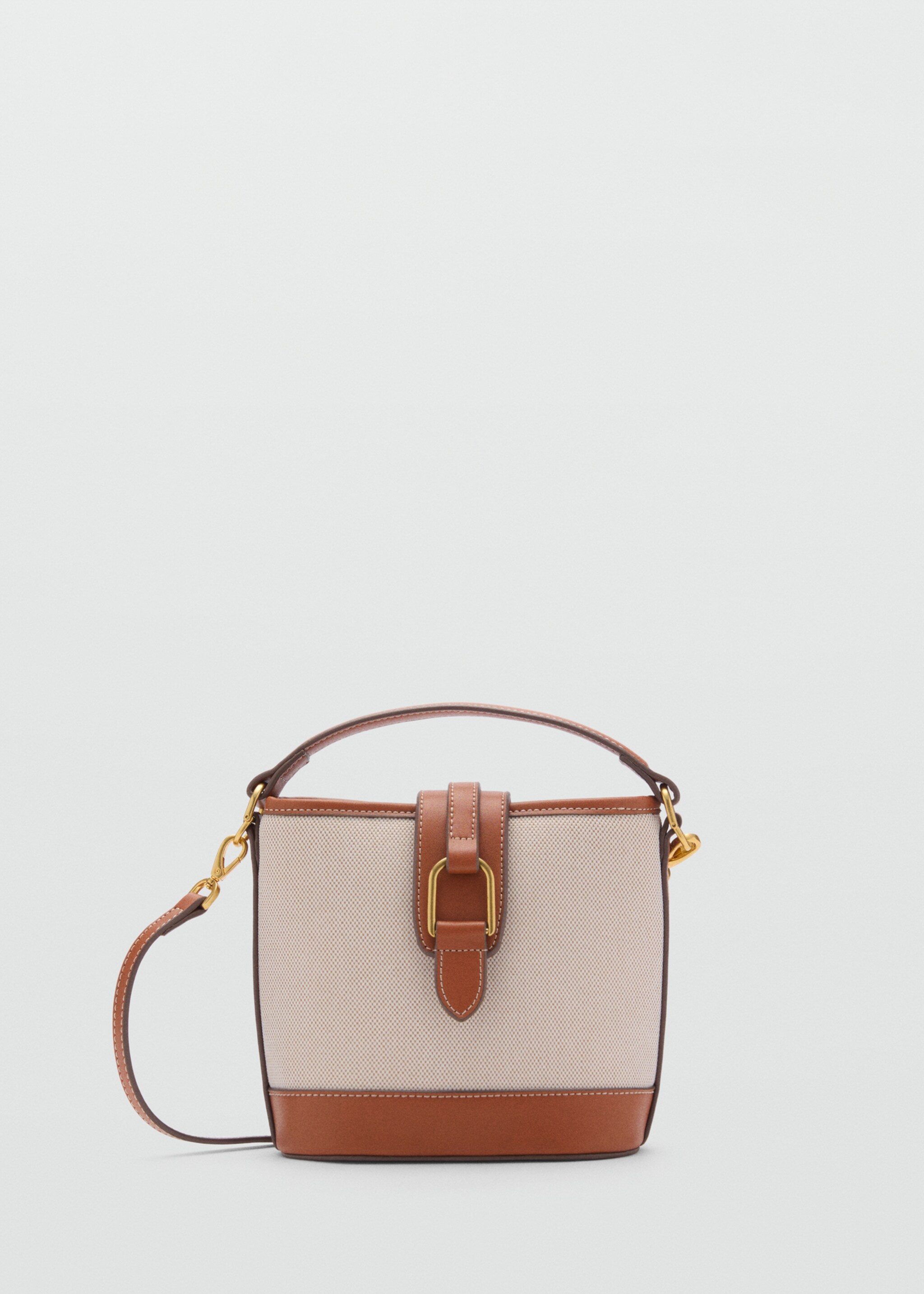 Contrasting canvas bucket bag - Article without model