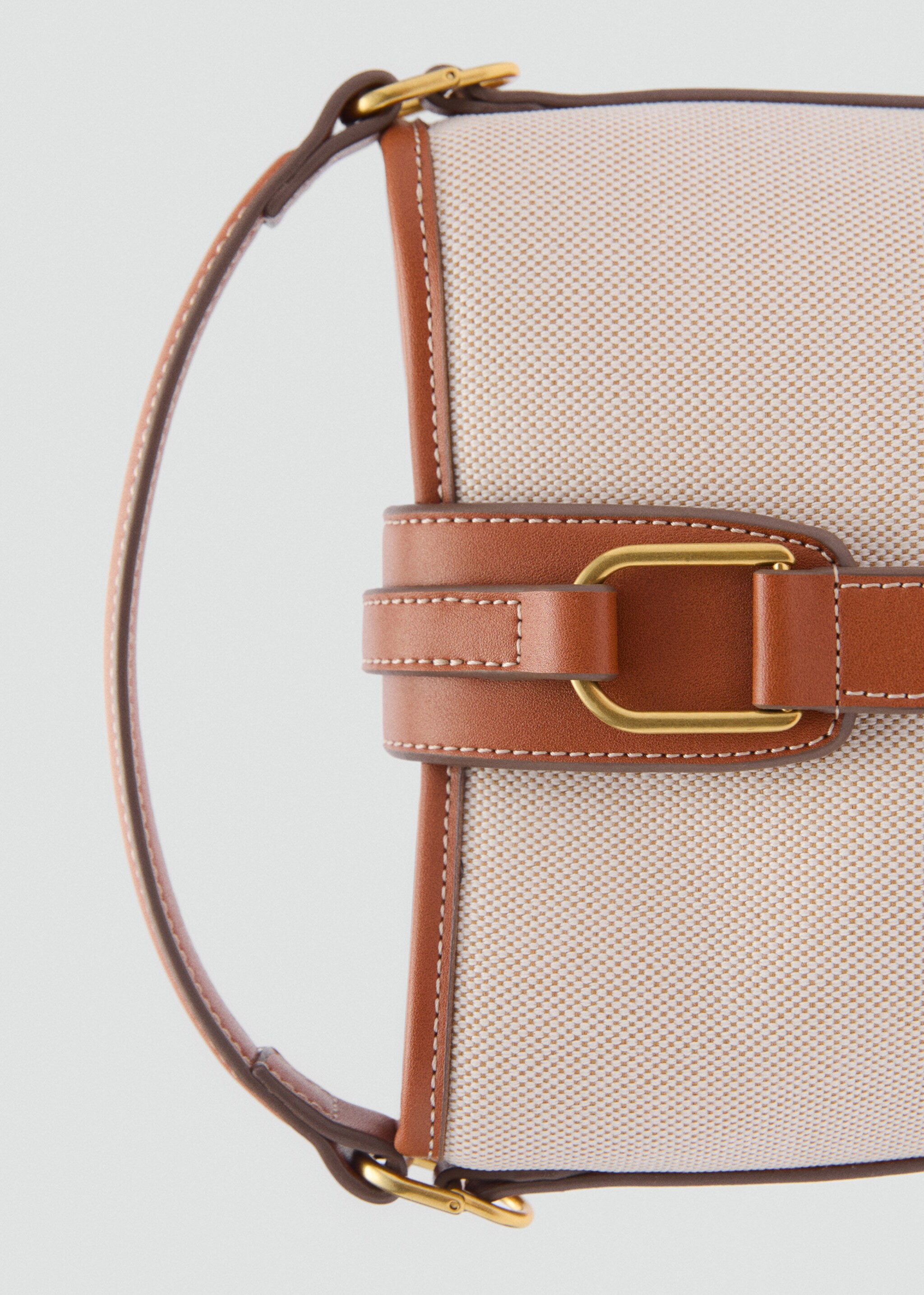 Contrasting canvas bucket bag - Details of the article 4
