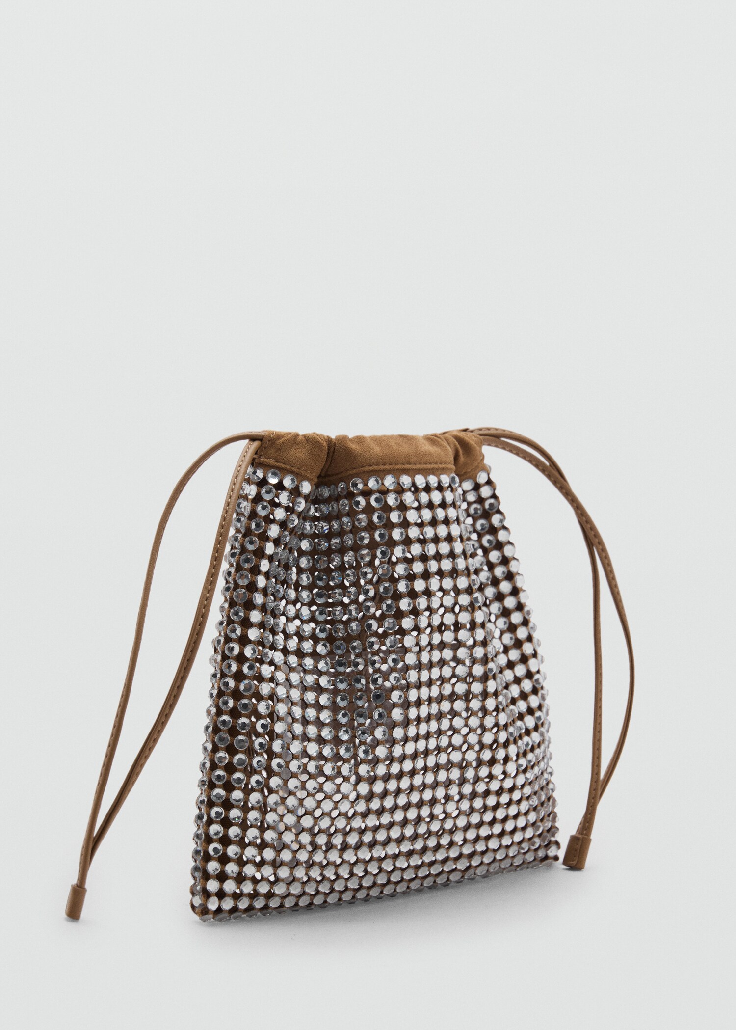 Handbag with rhinestone decoration - Medium plane