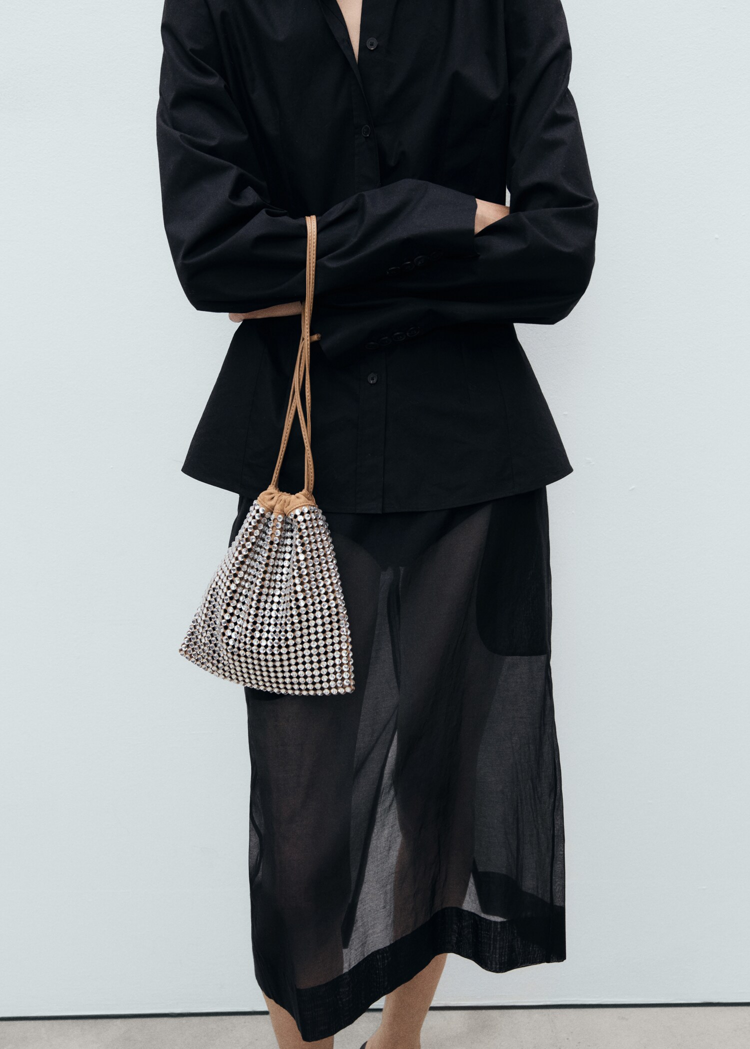 Handbag with rhinestone decoration - Details of the article 9