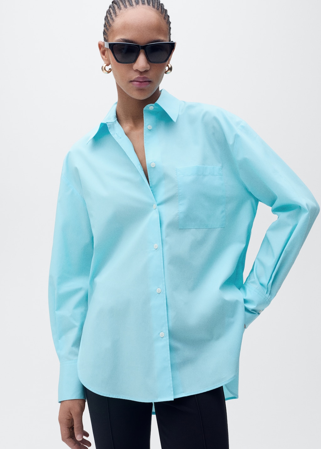 Oversize poplin shirt - Women | MANGO USA Oversize poplin shirt - Women | MANGO USA