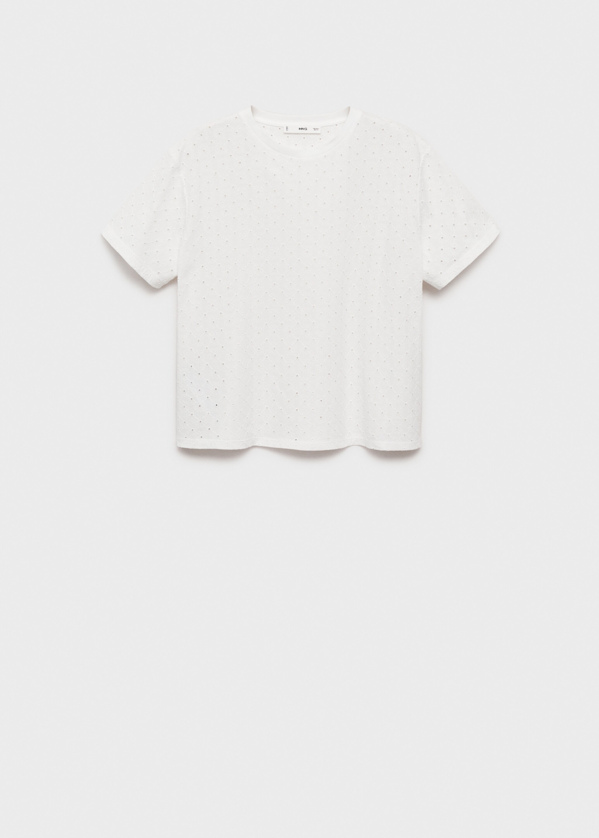 Opengewerkt T-shirt met borduursels - Artikel zonder model