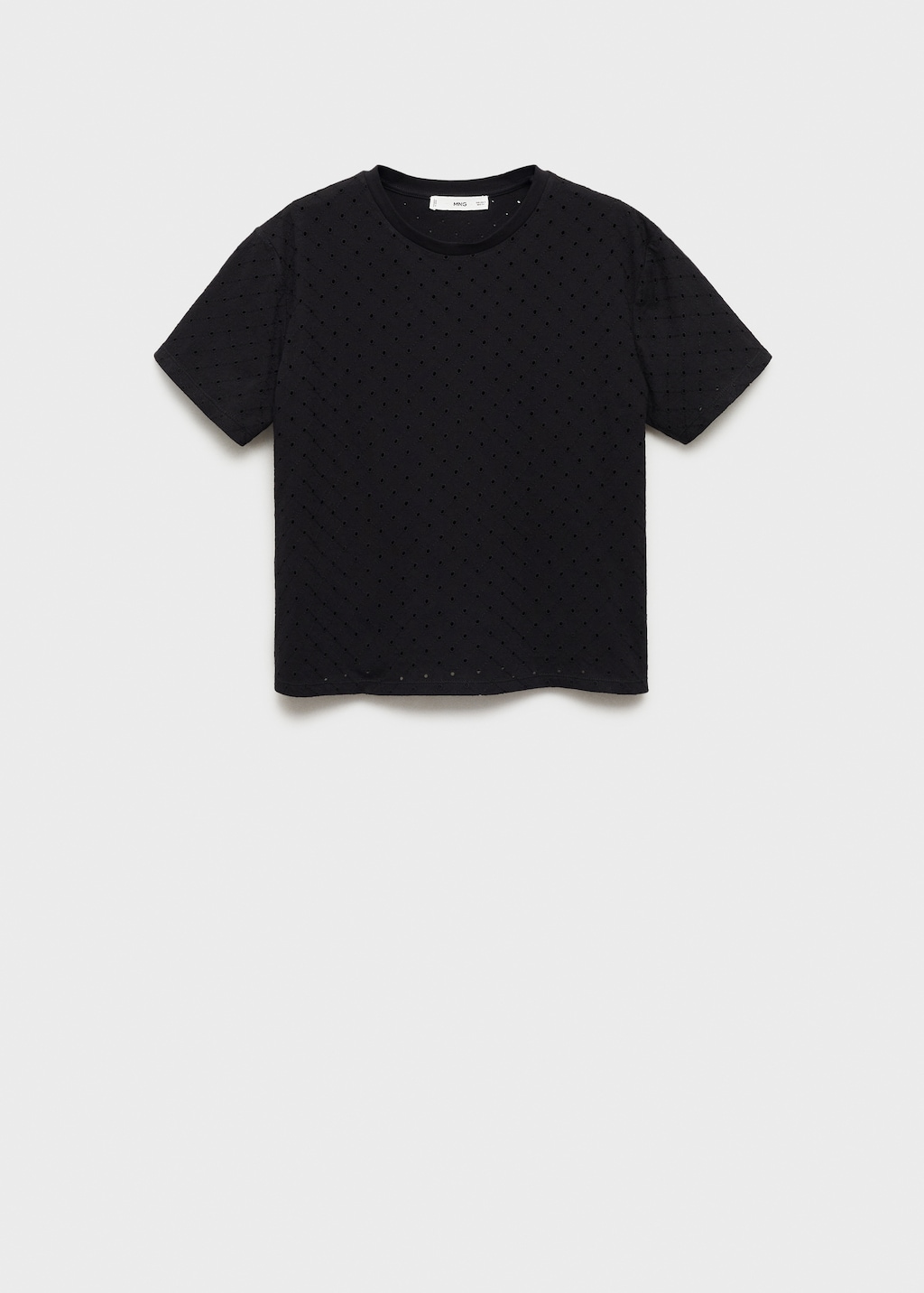 Embroidered t-shirt with lace accents - image 4