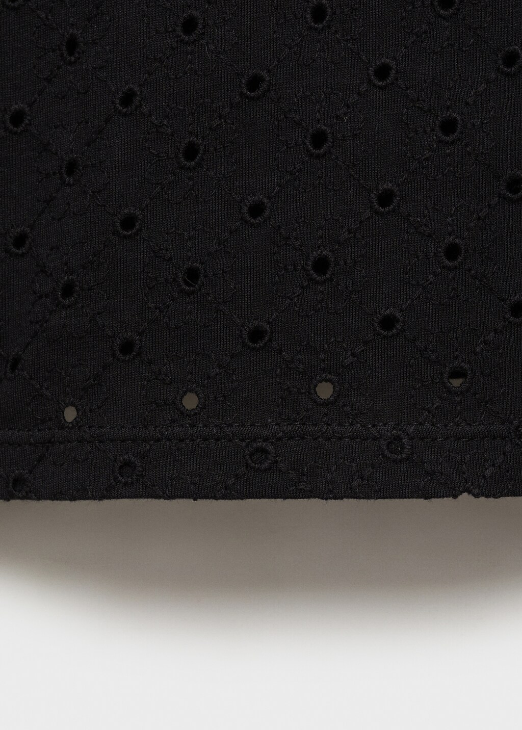 Embroidered t-shirt with lace accents - image 5