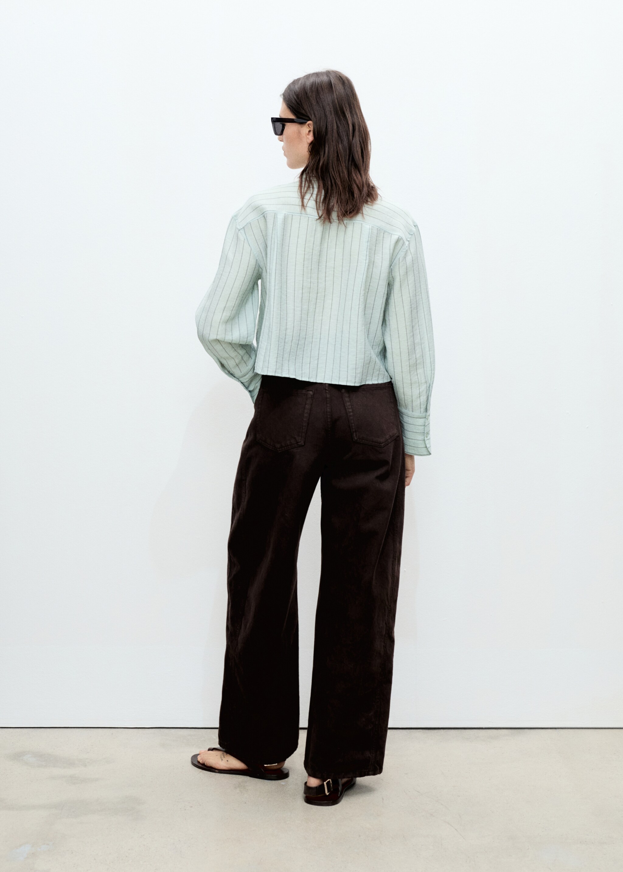 Striped cropped shirt - Reverse of the article