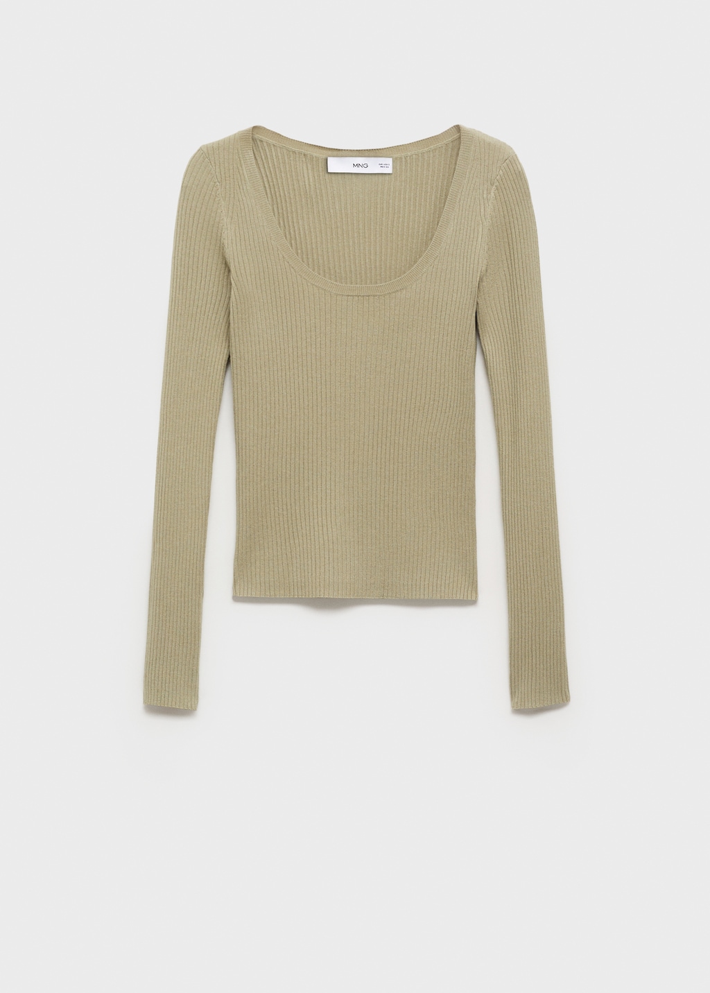 Knitted ribbed sweater - image 5