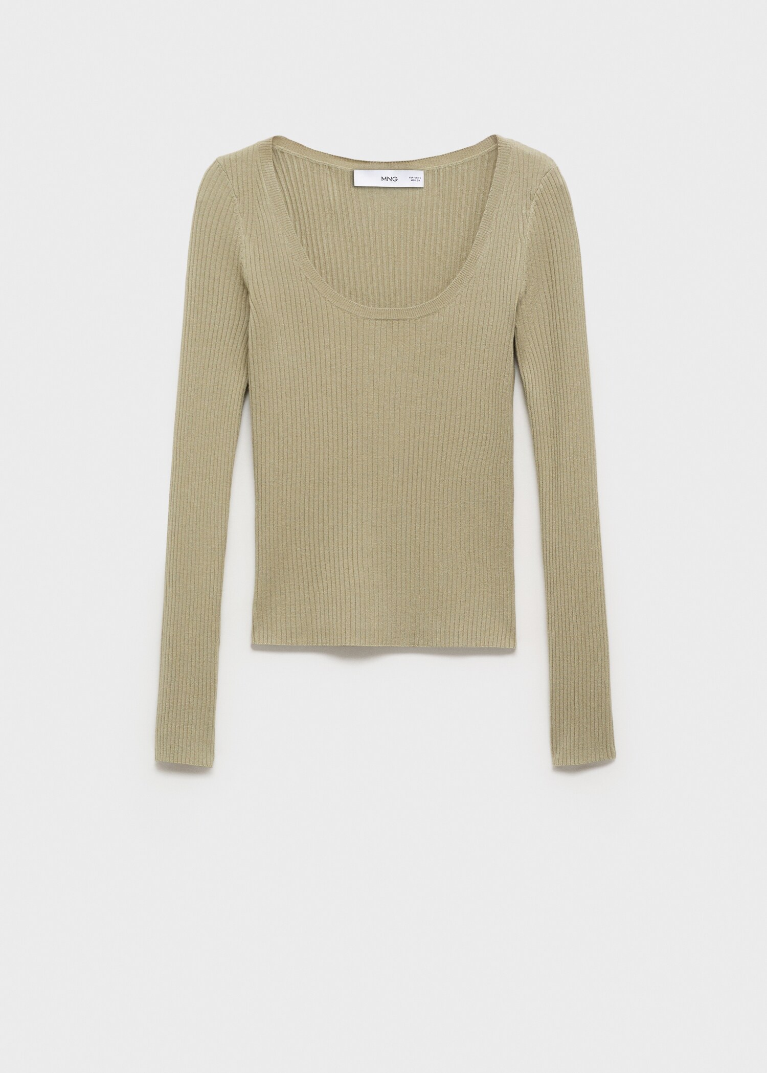 Knitted ribbed sweater - Article without model