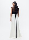TONE ON TONE ANGLED LAYERED DRESS