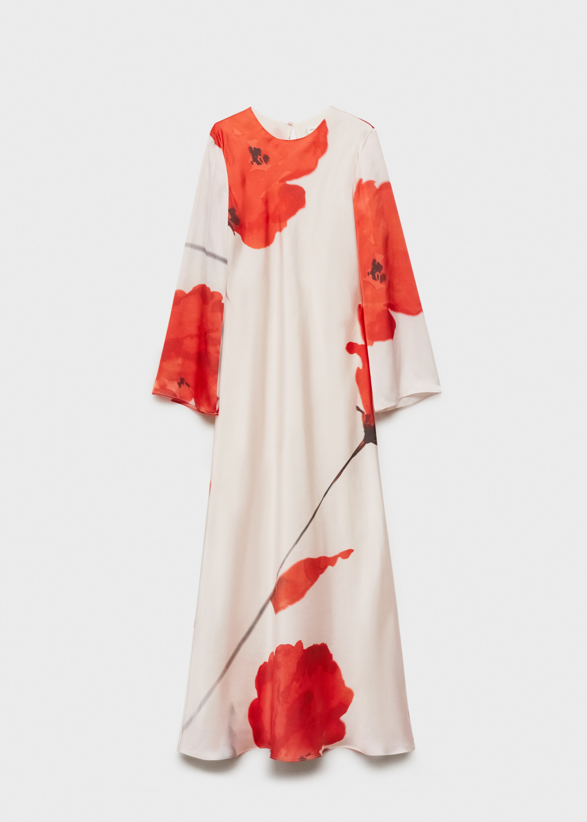 Satin dress with floral print - Article without model