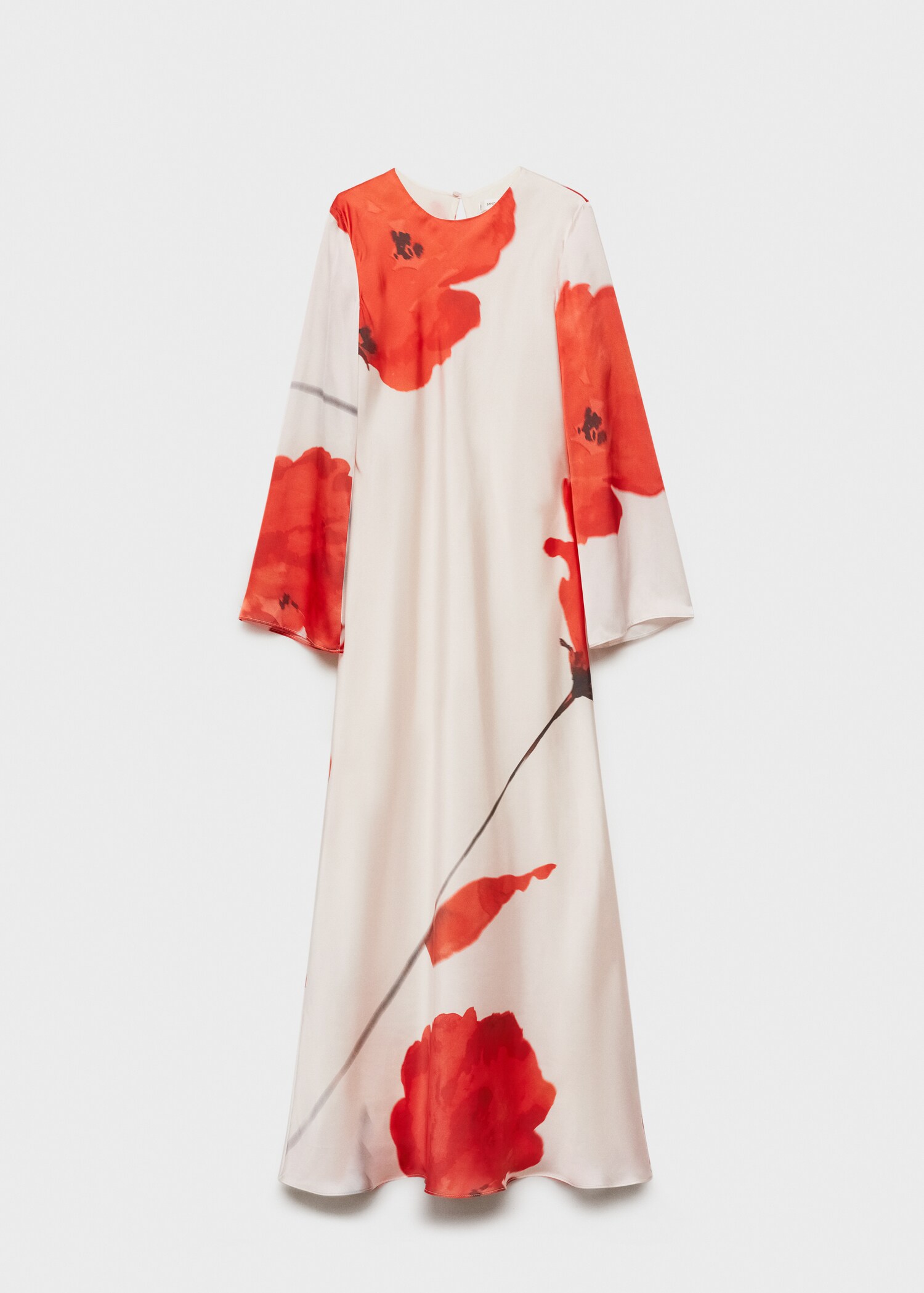 Satin dress with floral print - Article without model