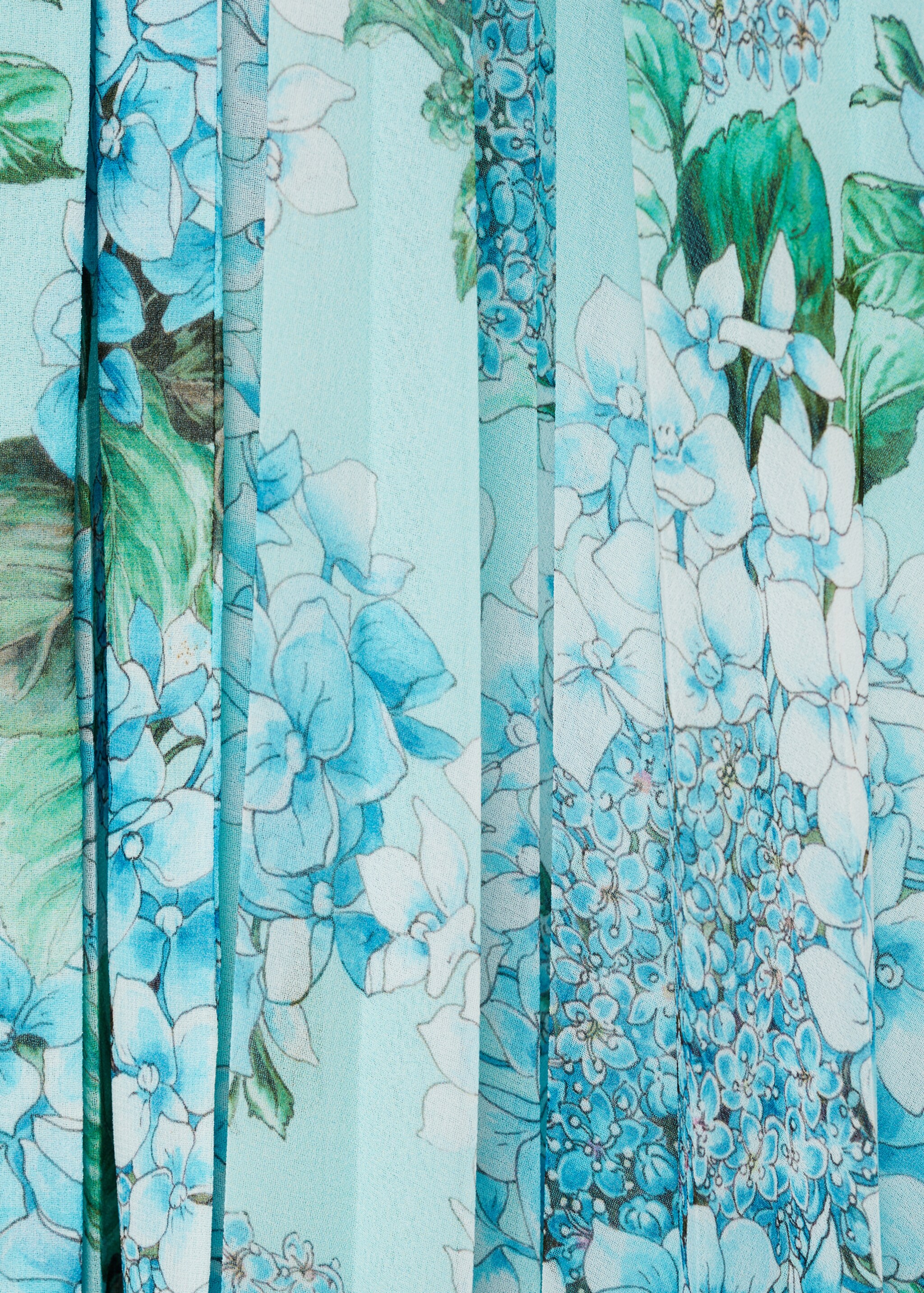 Floral-print pleated dress - Details of the article 0
