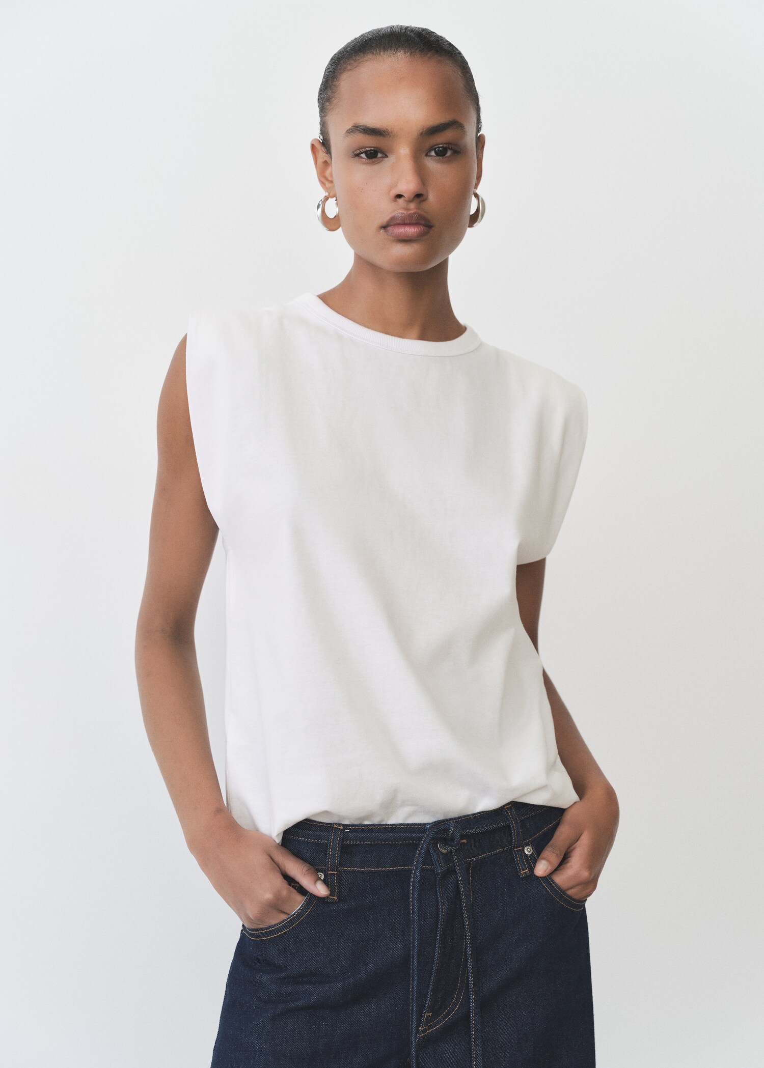 Short-sleeved cotton t-shirt - Medium plane