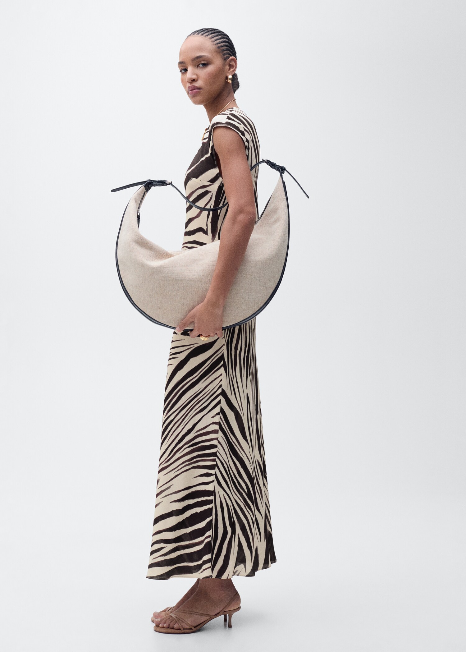 Midi-jurk met zebraprint - Detail van het artikel 2