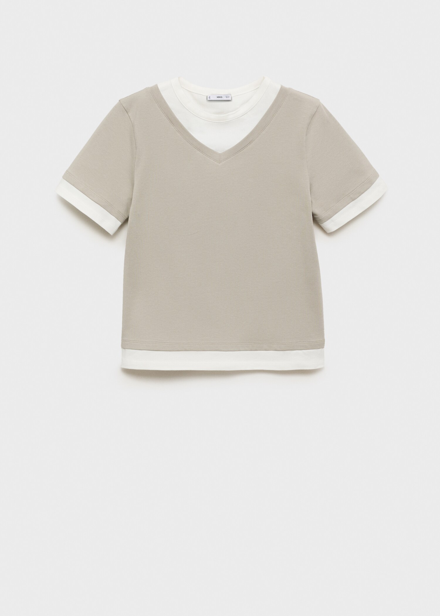 T-Shirt im Material-Mix - Artikel ohne Model