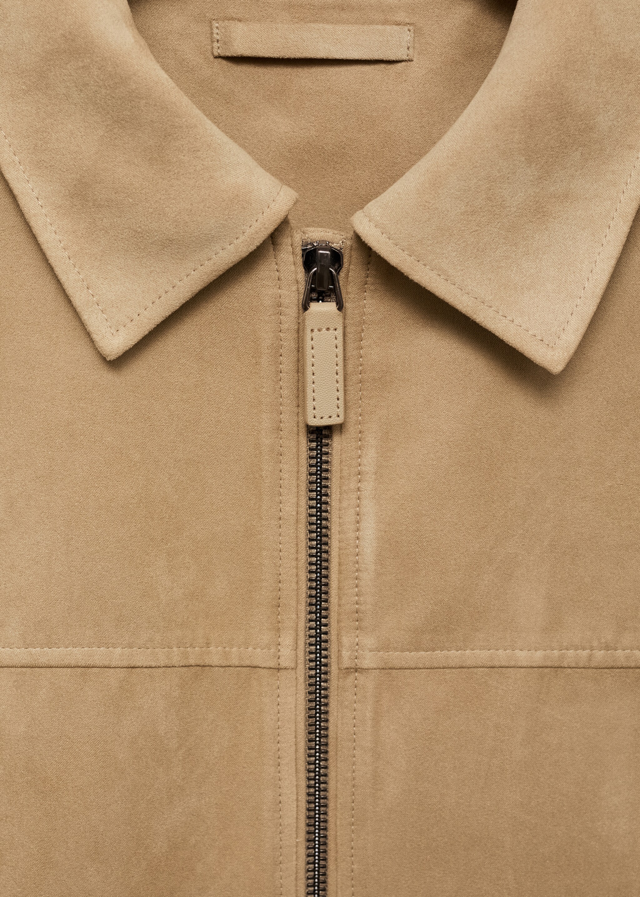 Suede-effect jacket with zip - Details of the article 8