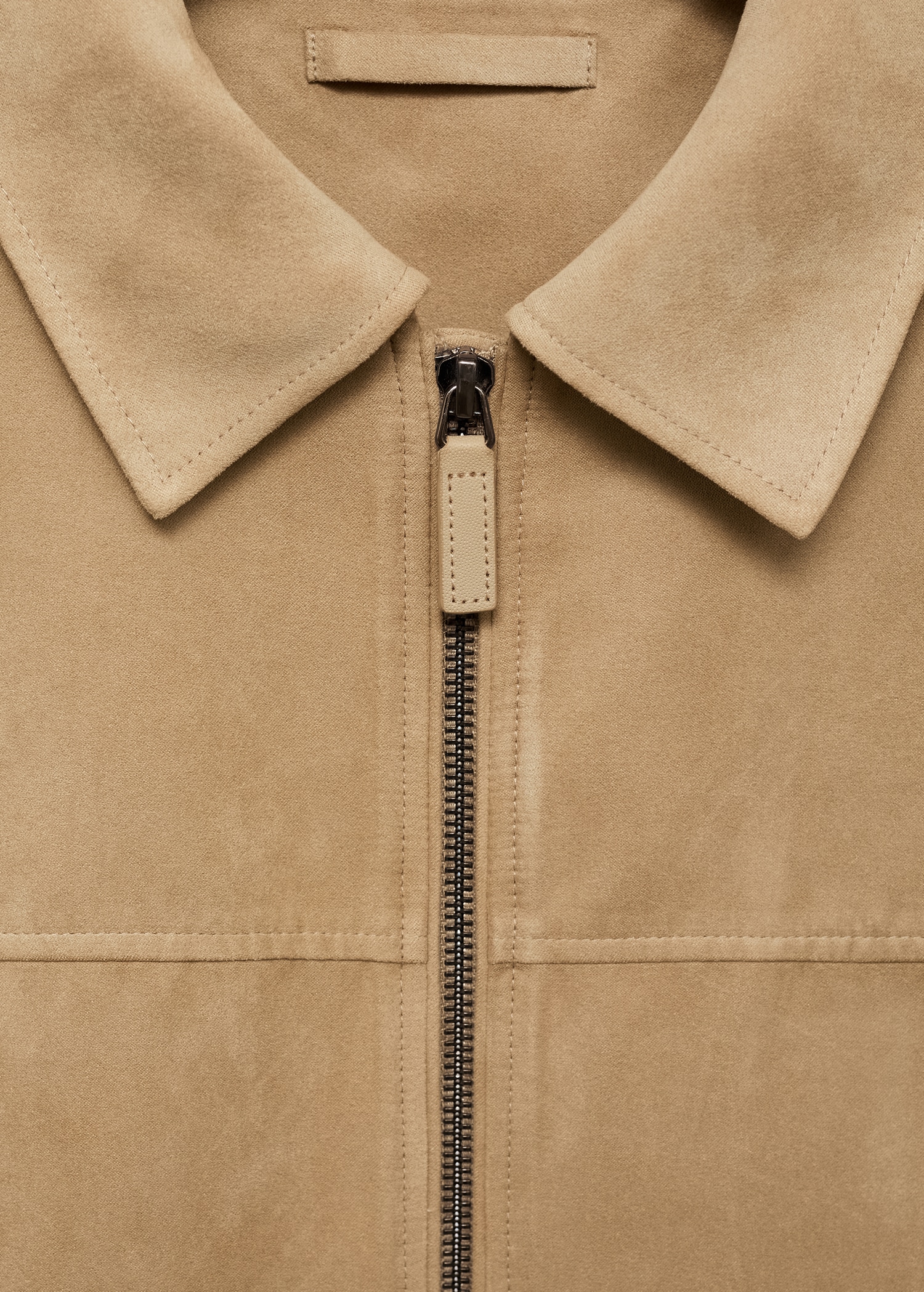 Suede-effect jacket with zip - Details of the article 8