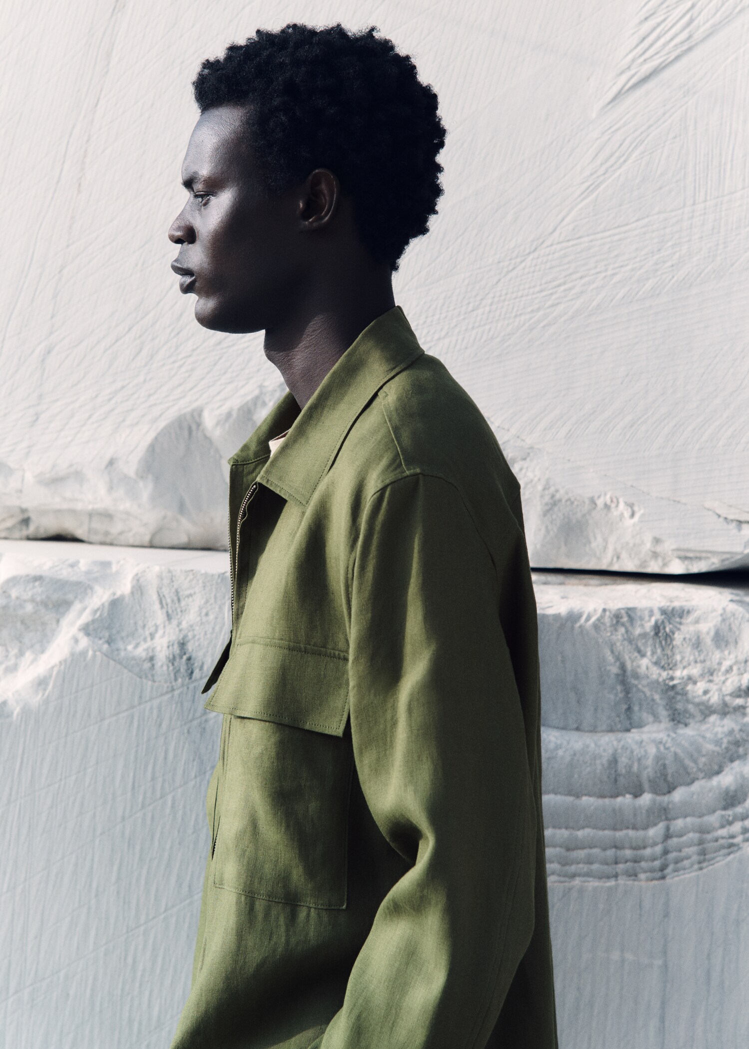 100% linen jacket with pockets - Details of the article 3