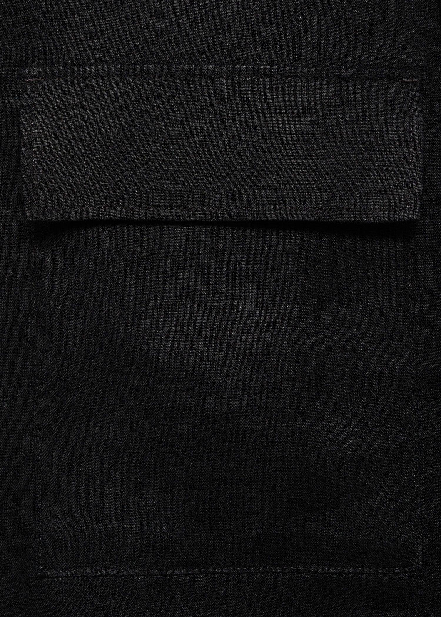 100% linen turtleneck jacket - Details of the article 0