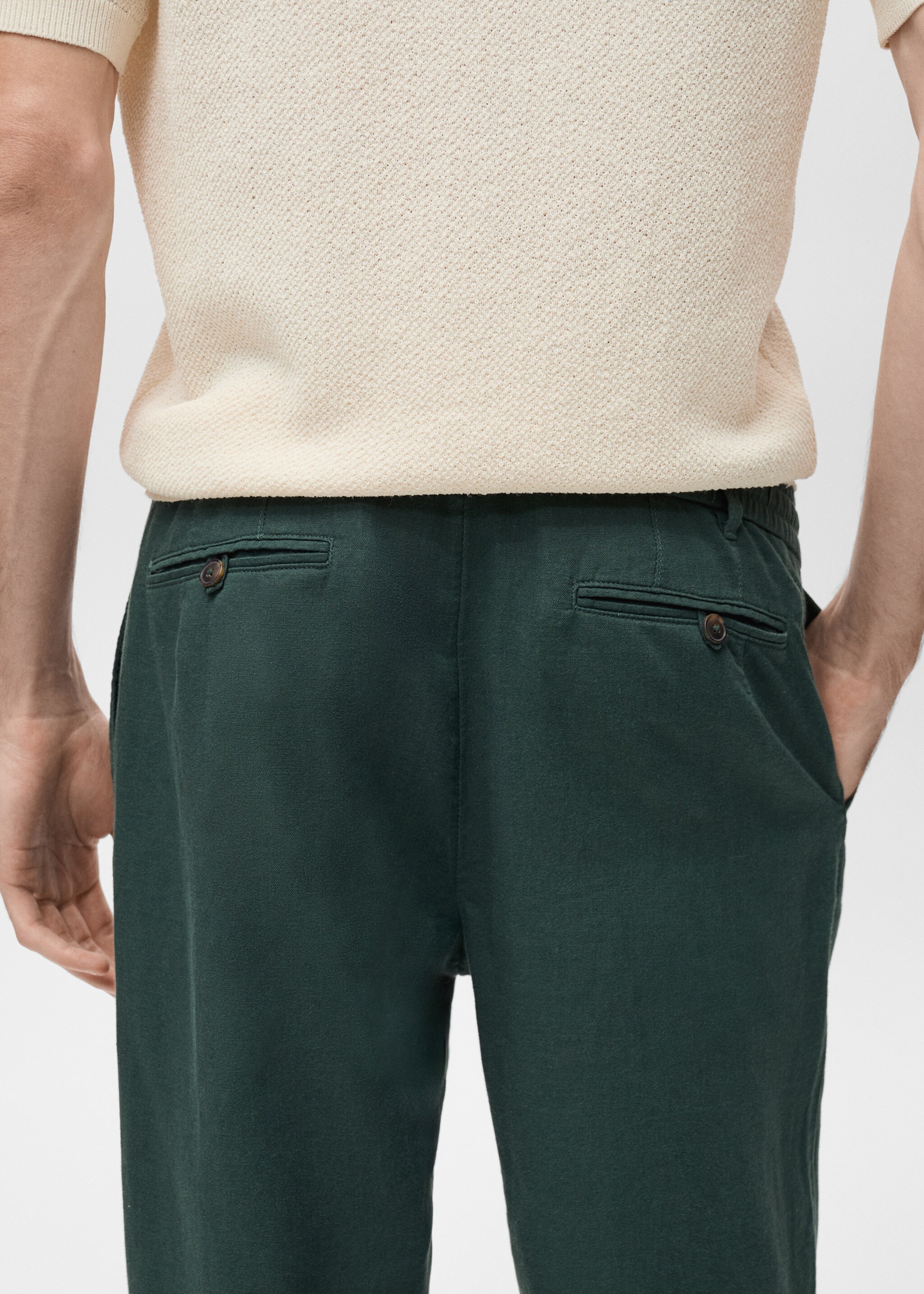 Slim-fit pants with drawstring - Details of the article 6