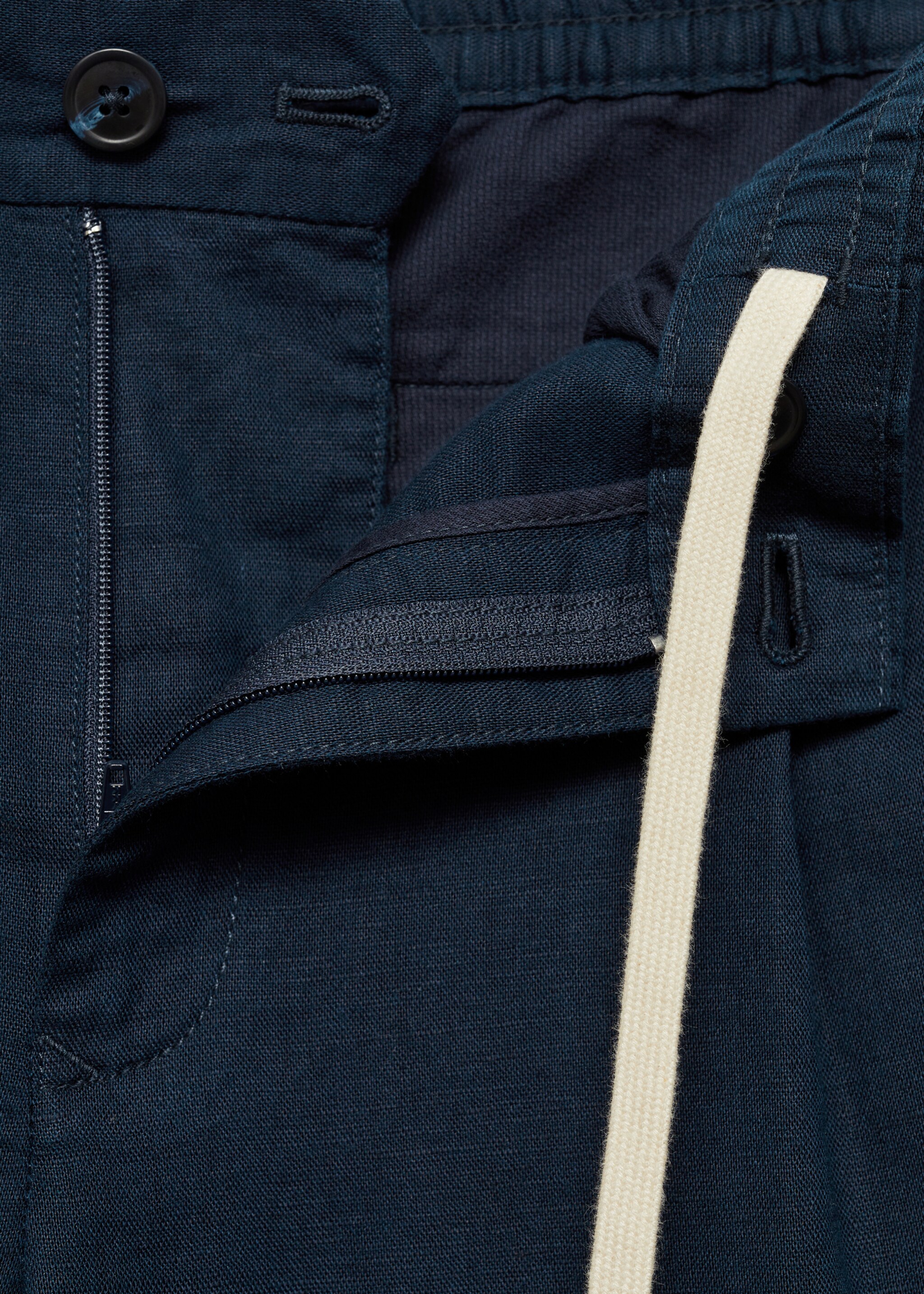 Slim-fit trousers with drawstring - Details of the article 0
