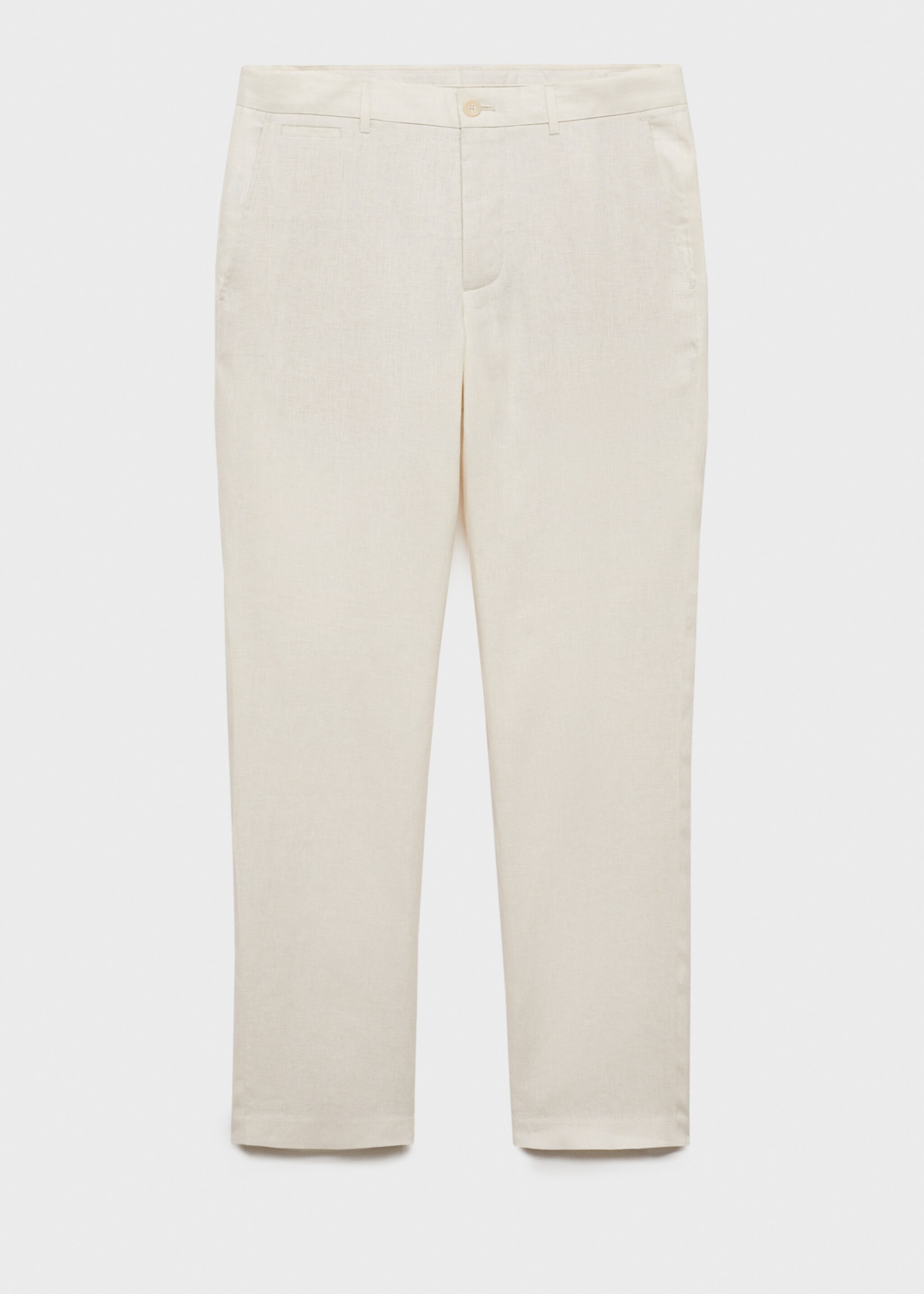 Slim-fit 100% linen trousers - Article without model