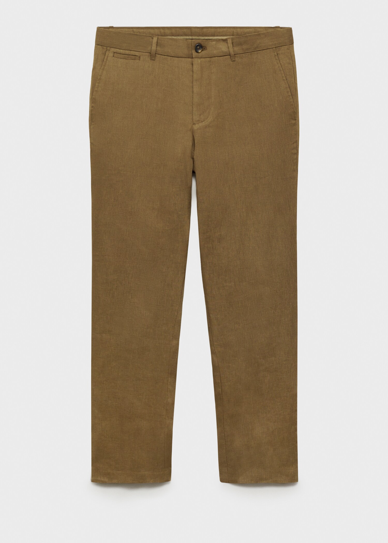 Slim-fit 100% linen trousers - Article without model