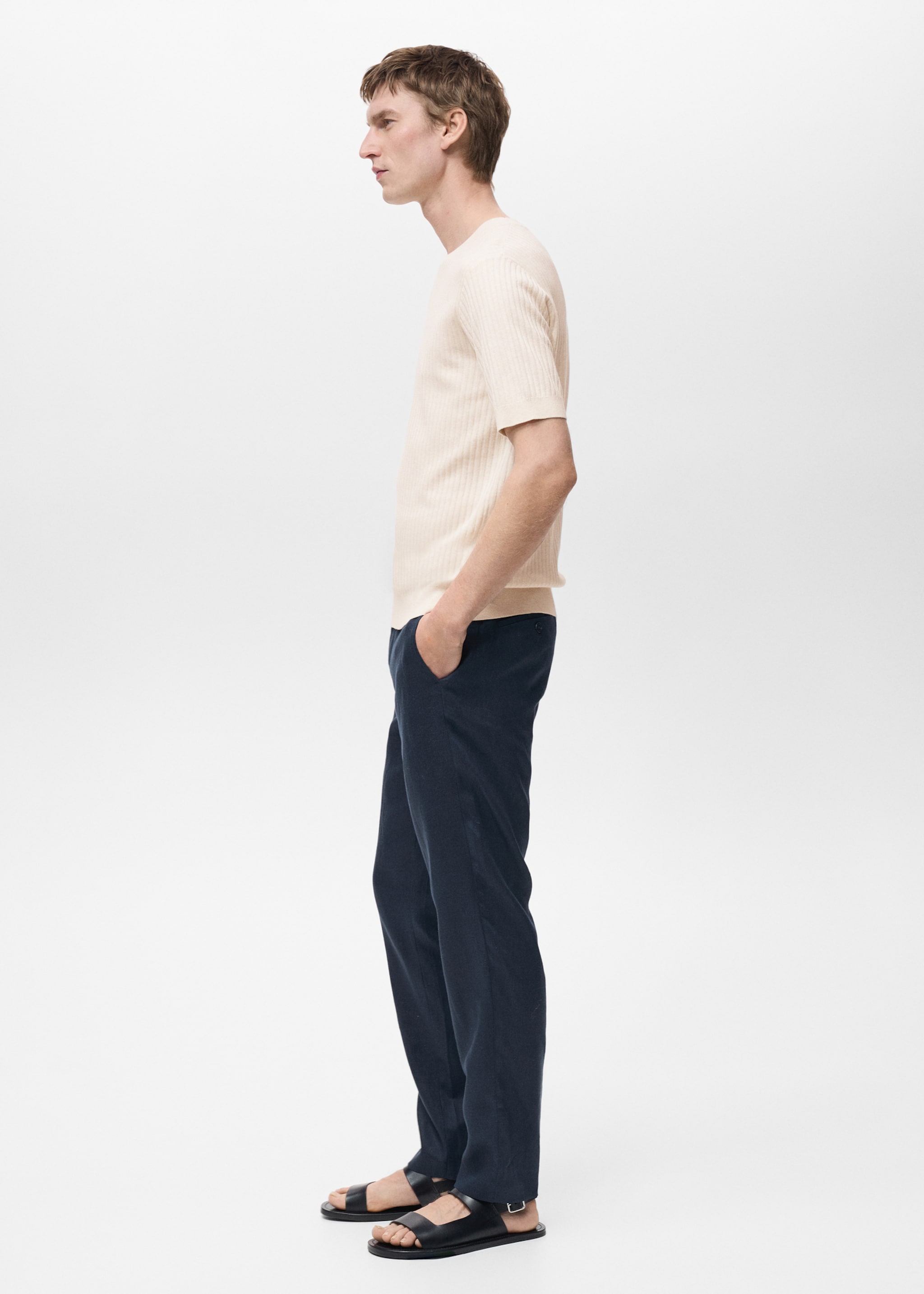 Pantalón 100% lino slim fit - Detalle del artículo 2