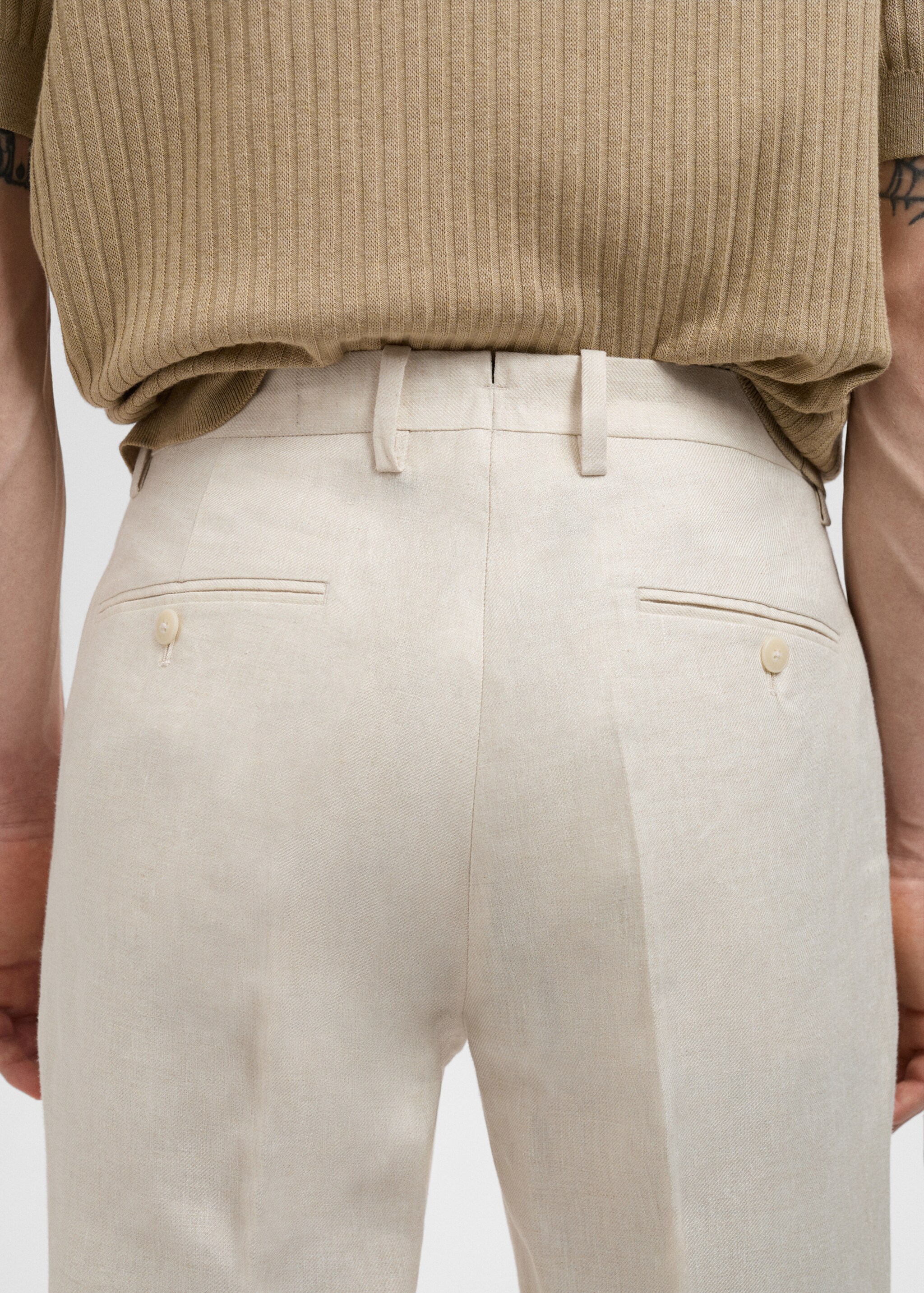 Amalfi slim-fit pantalon 100% linnen - Detail van het artikel 6