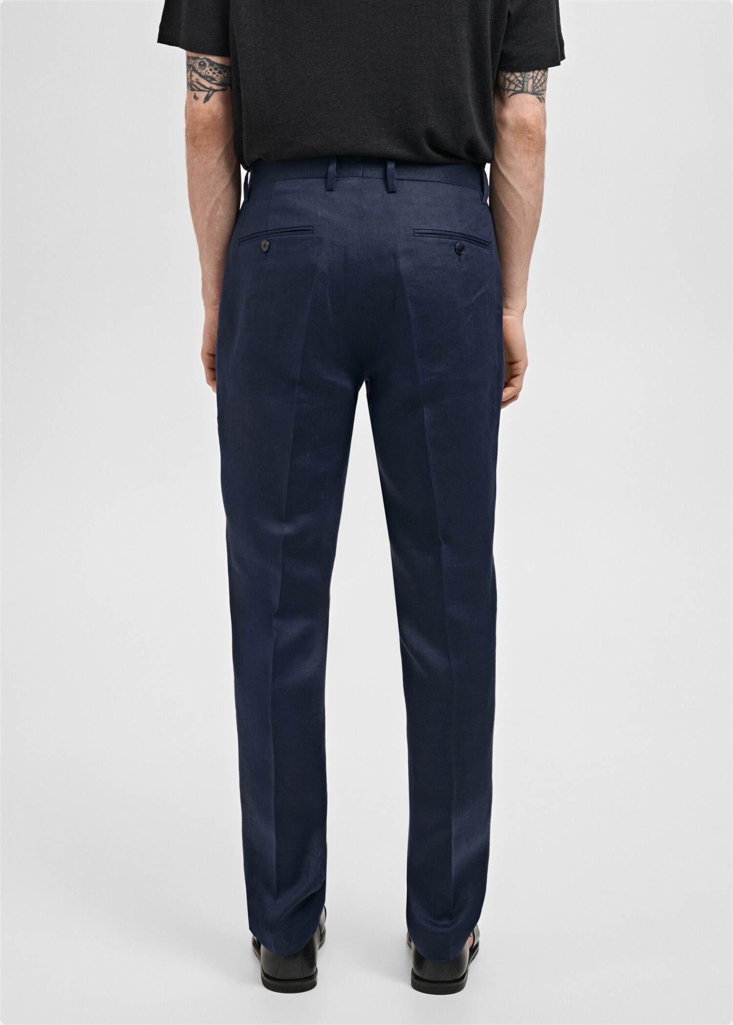 Amalfi 100% linen slim-fit suit pants - Reverse of the article