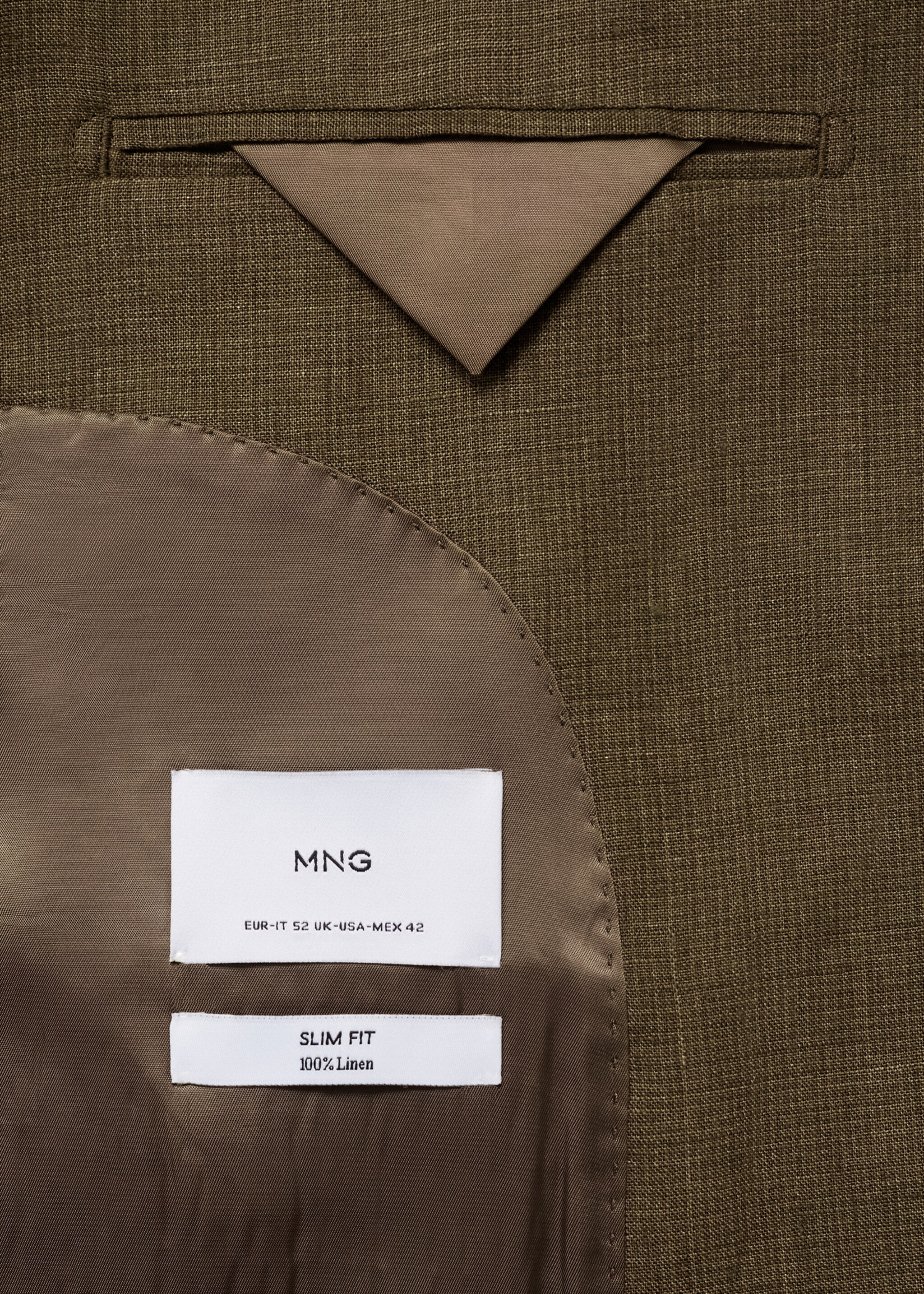 Amalfi 100% linen slim-fit suit jacket - Details of the article 8