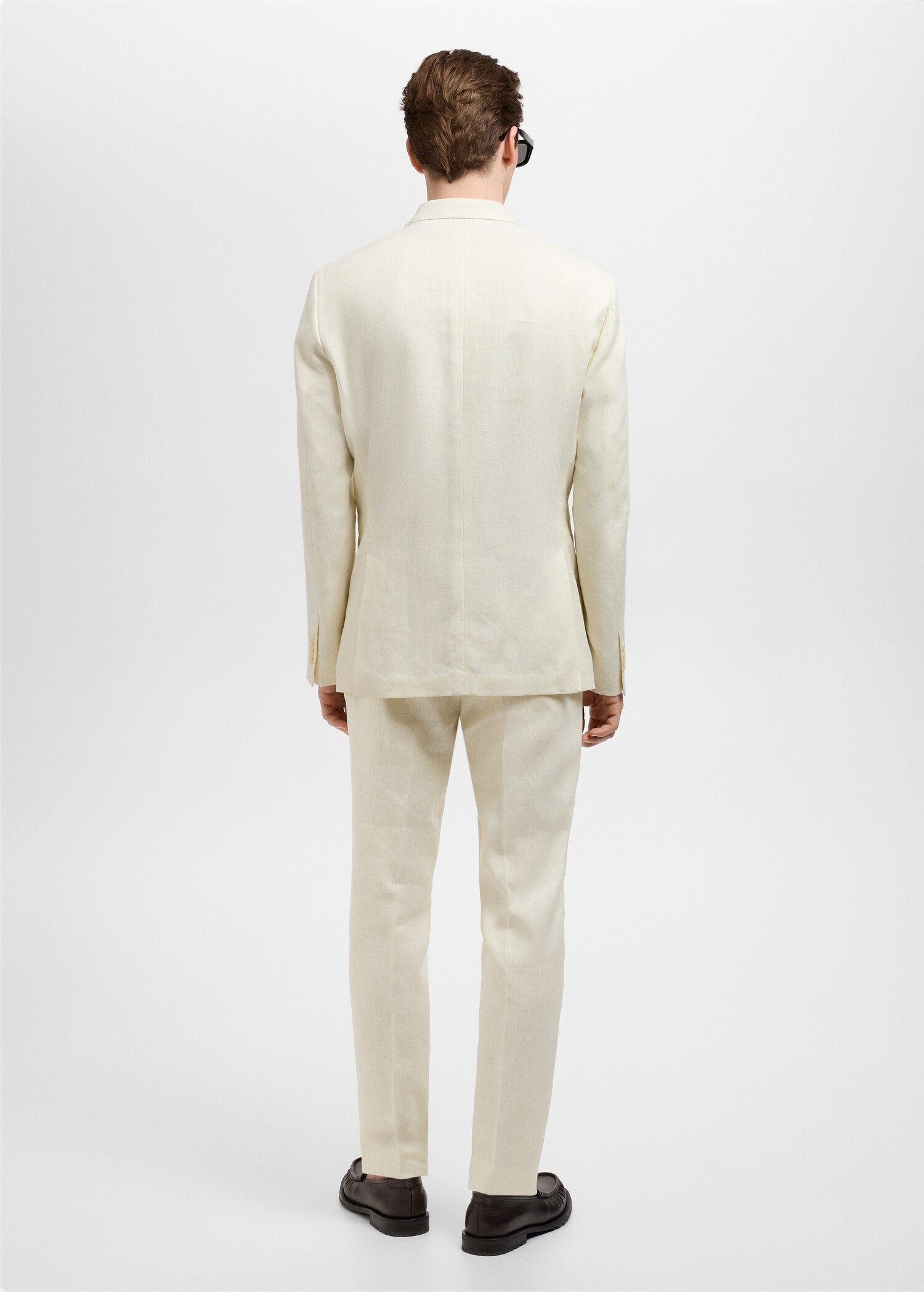 Amalfi double-breasted slim-fit colbert 100% linnen - Achterkant van het artikel